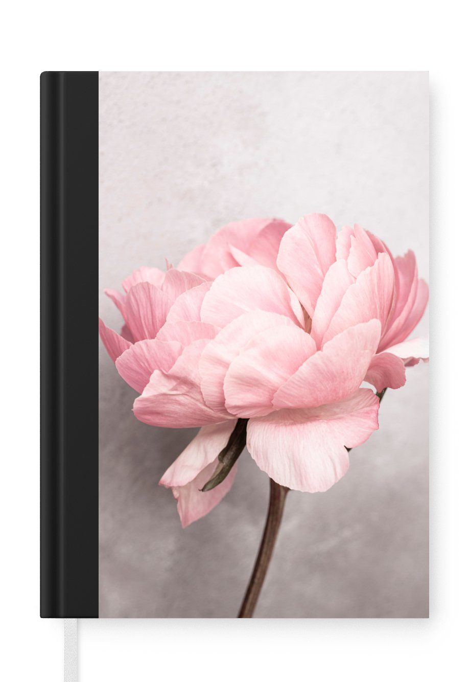 MuchoWow Notizbuch Blumen - Rosa - Natur - Pflanze, Journal, Merkzettel, Tagebuch, Notizheft, A5, 98 Seiten, Haushaltsbuch