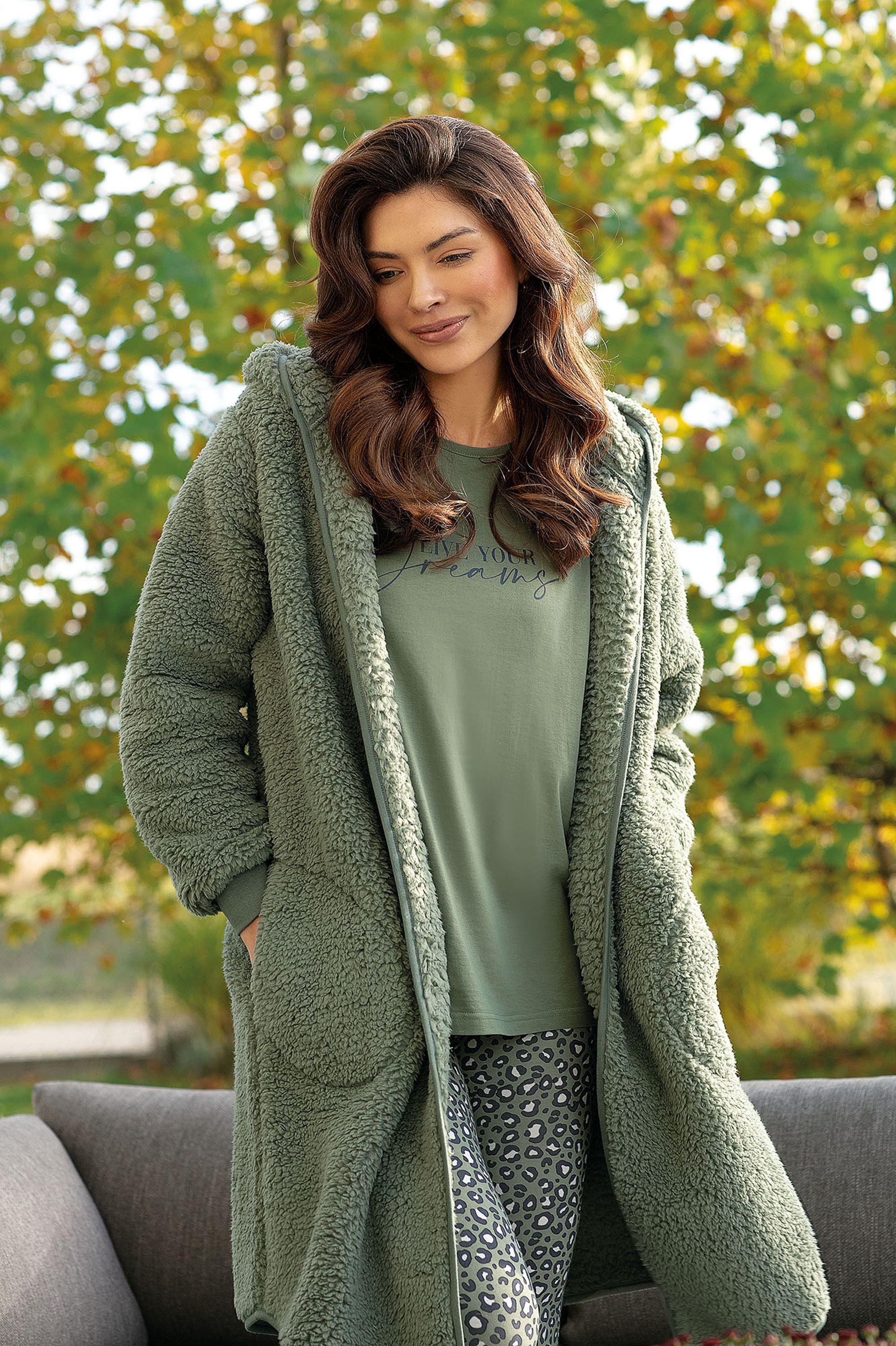 comtessa Damenbademantel Lovely Dreams, Polyester, Kapuze, ohne