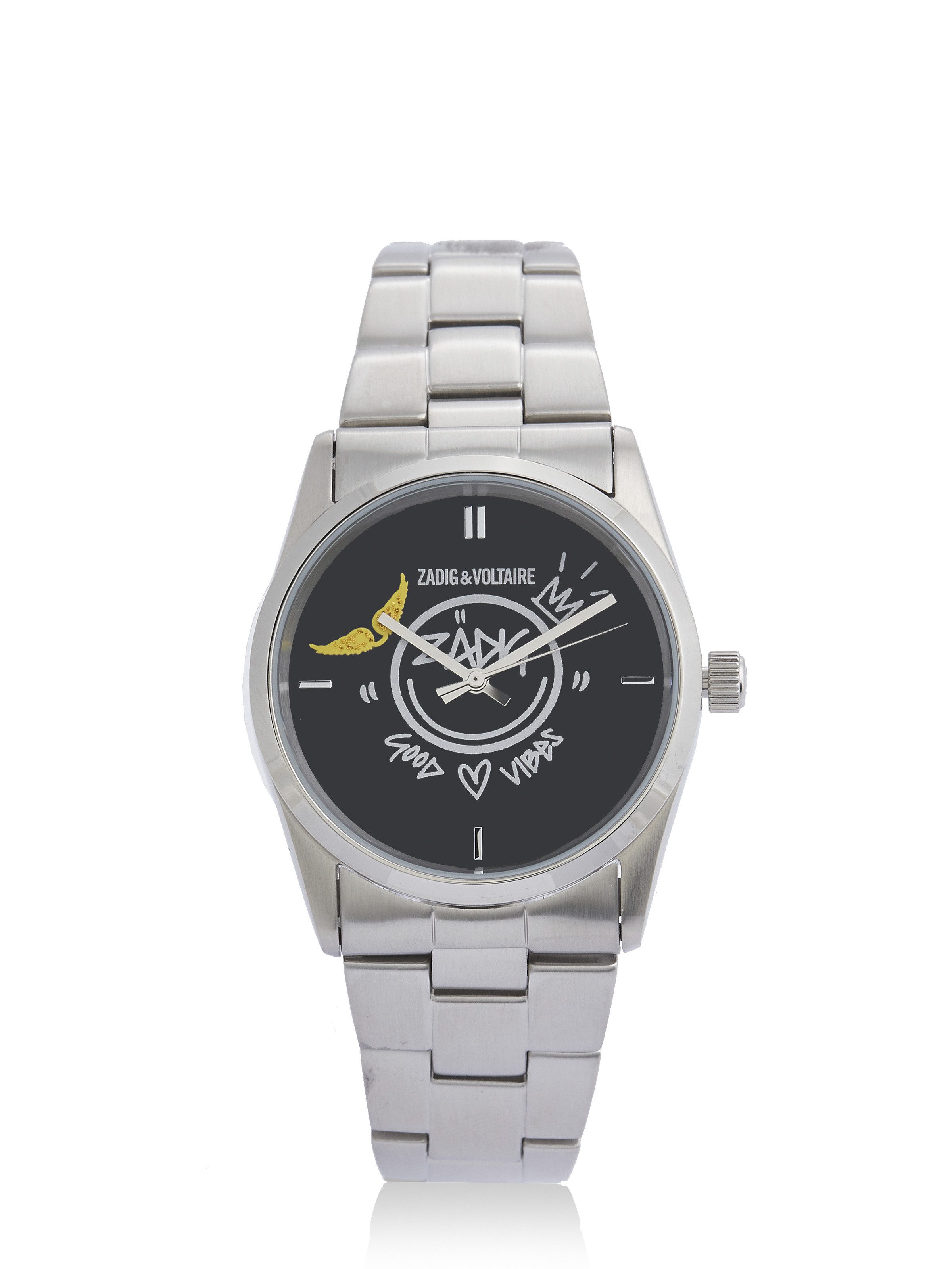 ZADIG & VOLTAIRE Quarzuhr Zadig Voltaire Jormi Fusion Uhr silber