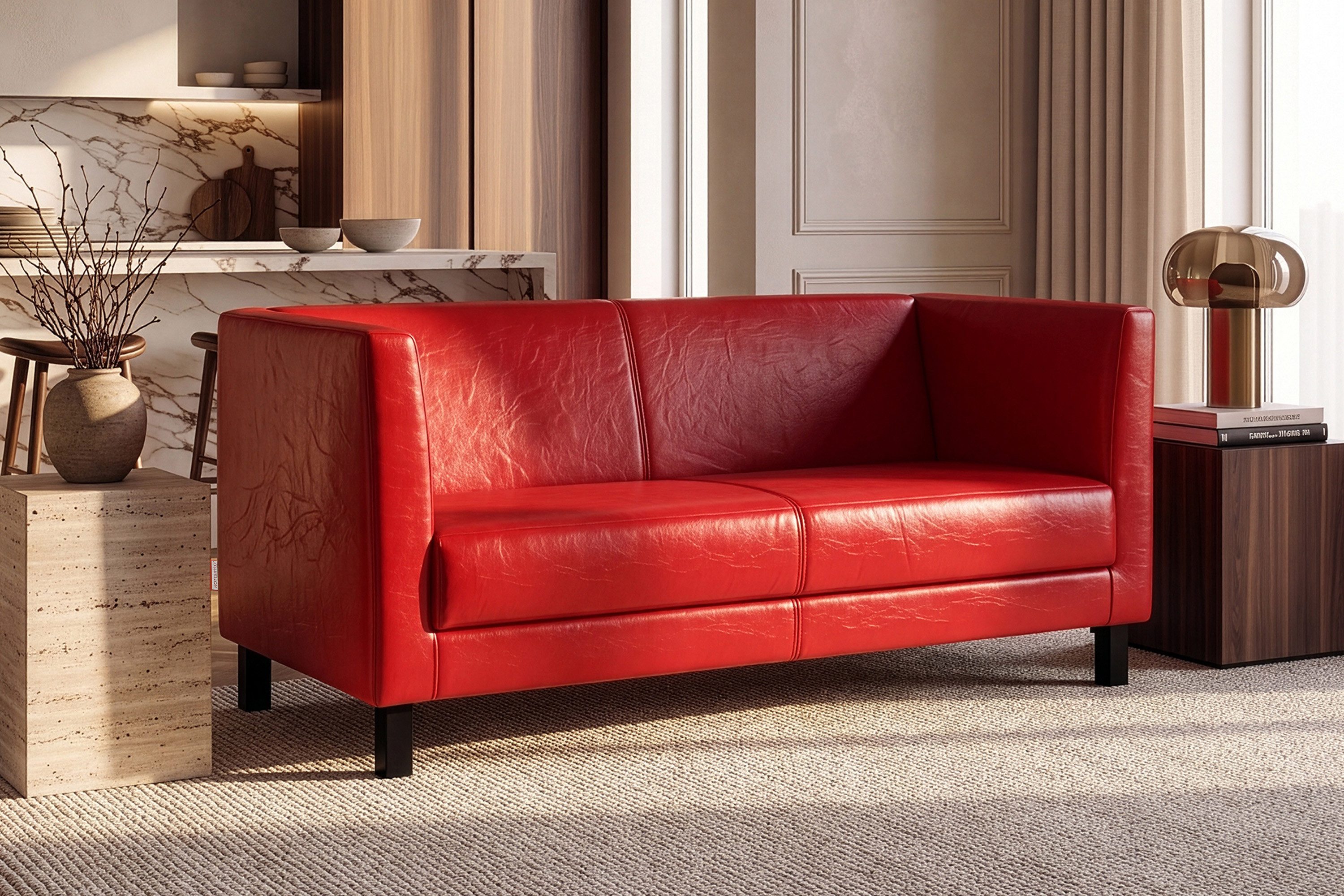 KONSIMO® 2-Sitzer ESPECTO Sofa 2 Personen, weiche Sitzfläche und hohe Rückenlehne