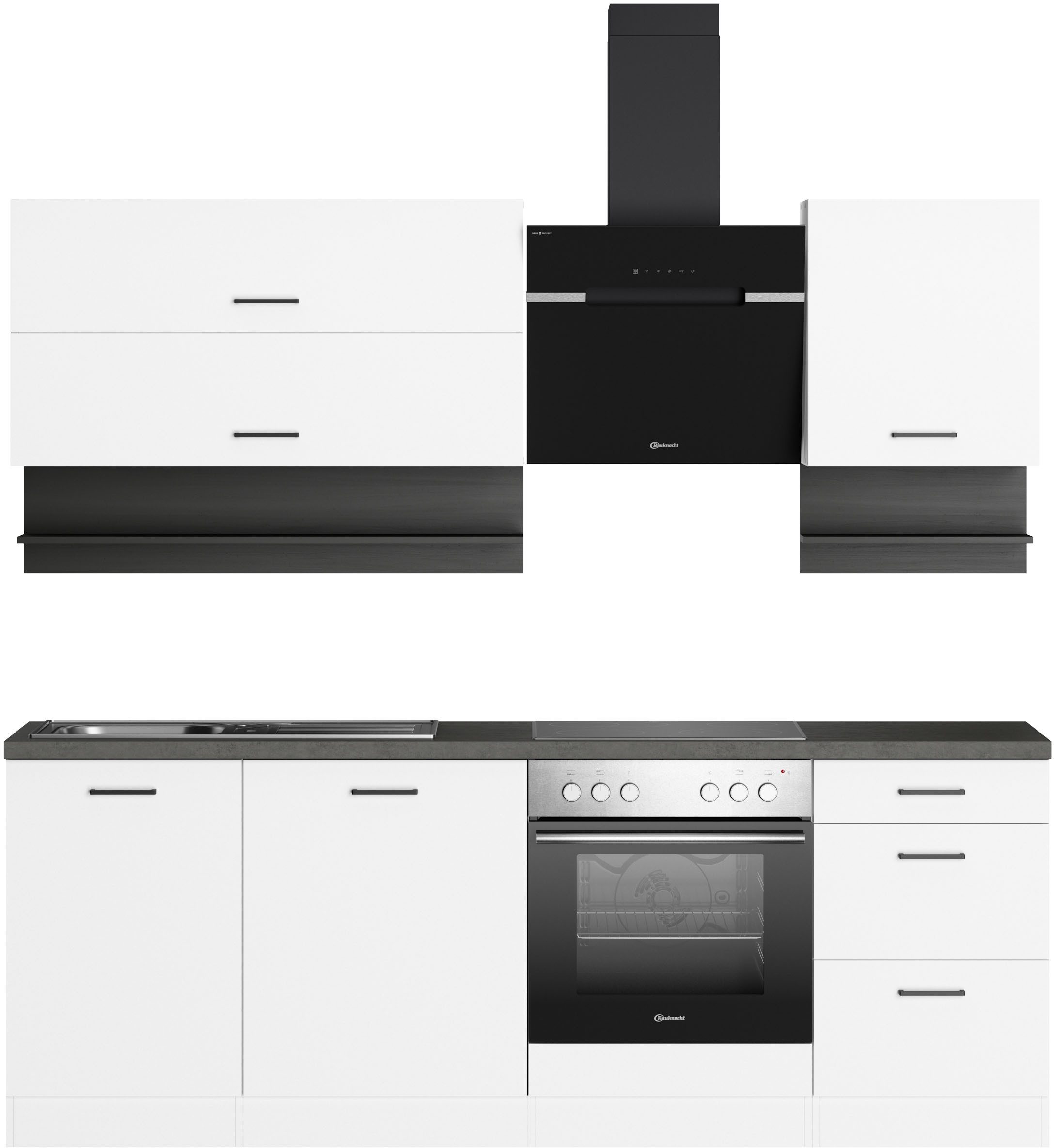 KOCHSTATION Küchenzeile KS-Betty, Breite 220 cm, mit E-Geräten von Bauknecht