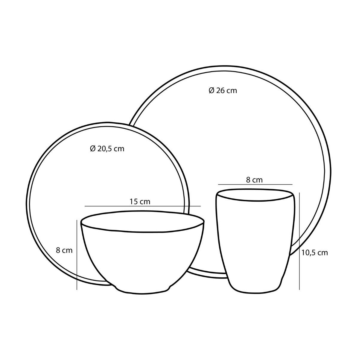Mica Decorations Geschirr-Set Mica Decorations Tabo Geschirrset gruen 16 Stueck, Keramisch – Bild 3 von 5