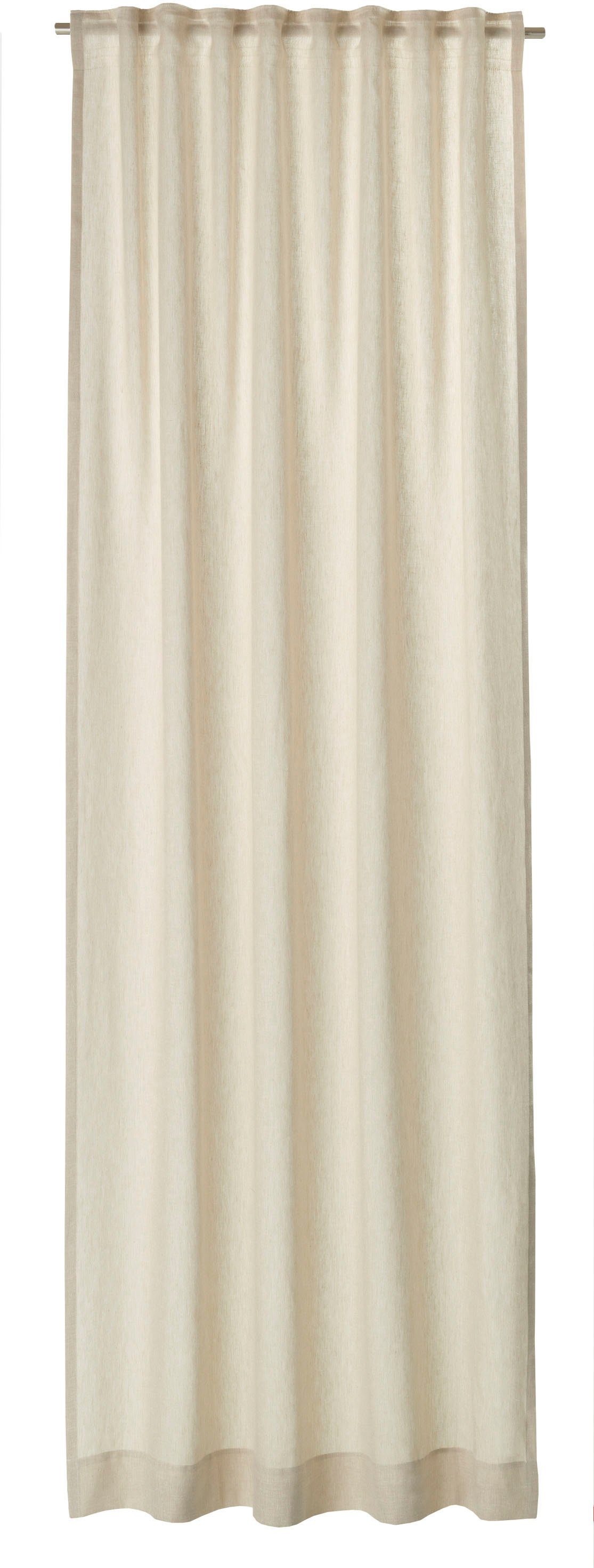 SCHÖNER transparent (1 WOHNEN-Kollektion, Breeze, verdeckte beige/creme Schlaufen St), Vorhang