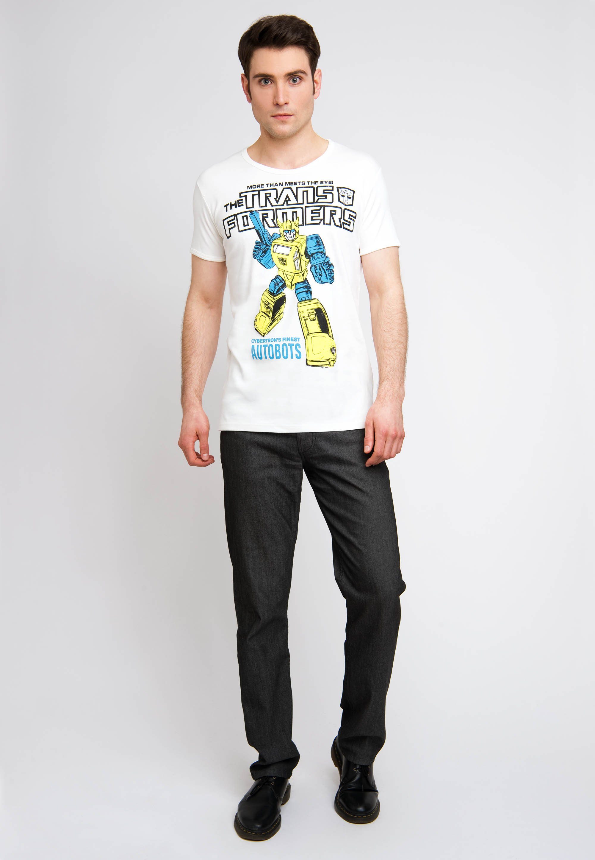 Bumblebee Frontprint großflächigem LOGOSHIRT T-Shirt mit Autobots