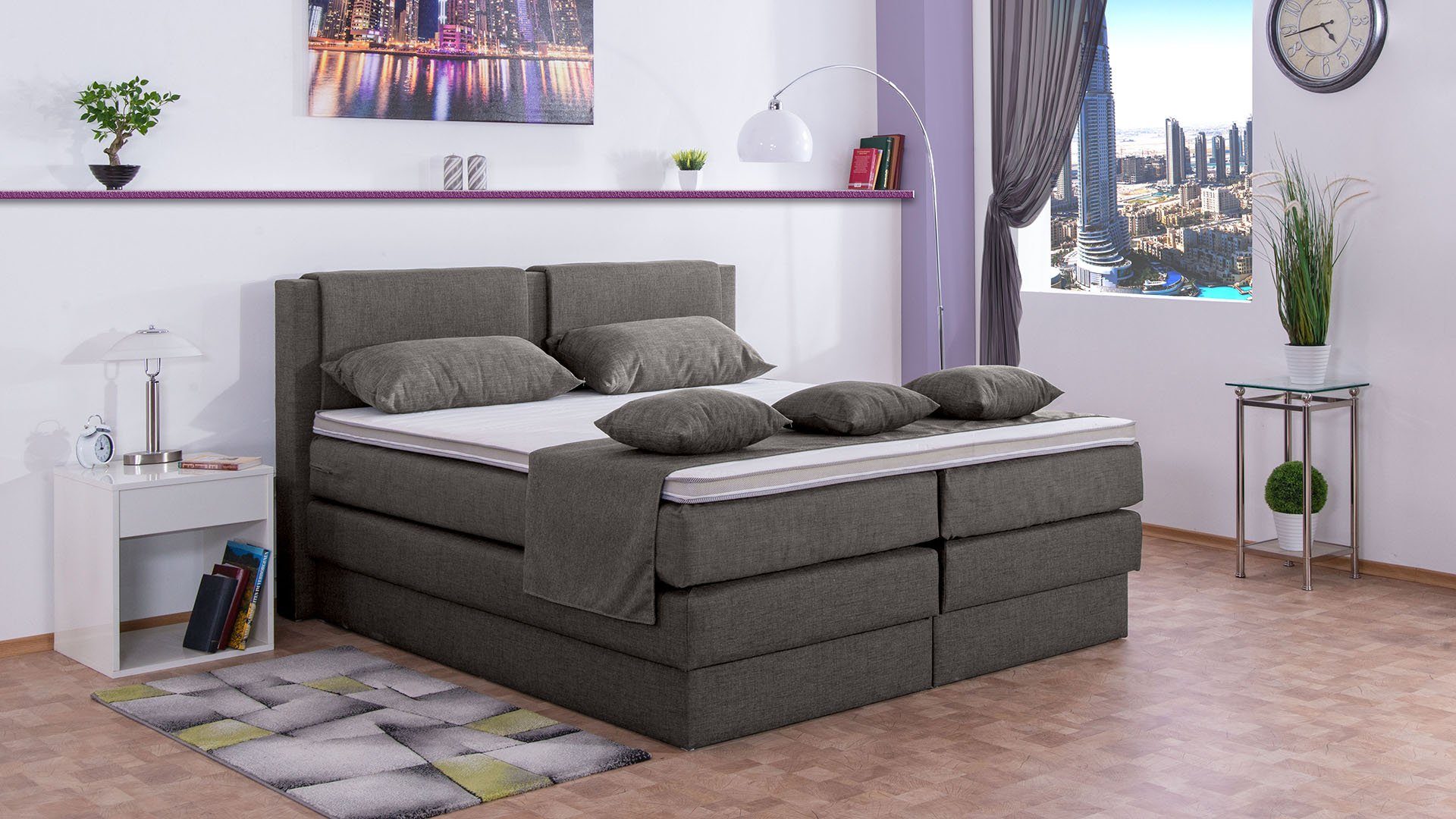 Meisterbetten Boxspringbett Amos (mit Motor, Fußteil, günstig online kaufen