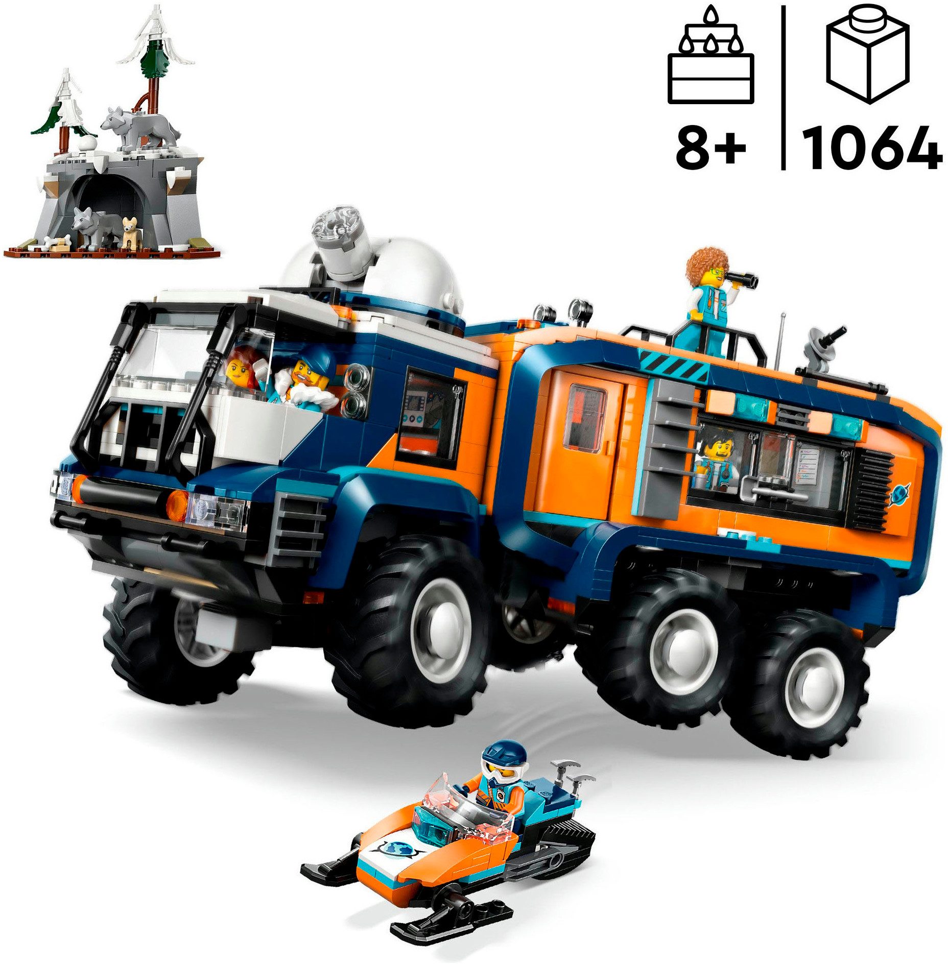 LEGO® Arktis-Truck mit Labor (60471), LEGO City Konstruktionsspielsteine, (1064 St), Made in Europe