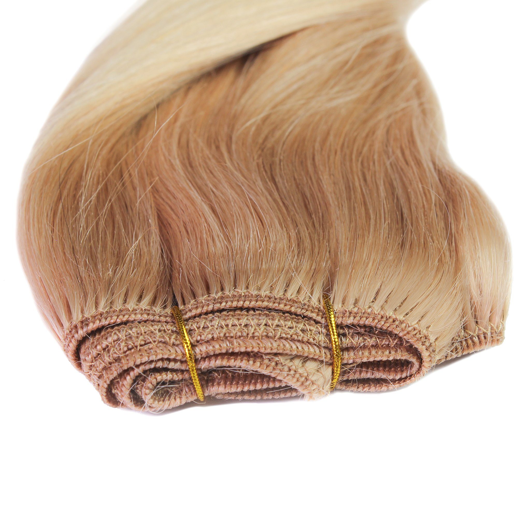 hair2heart Echthaar-Extension Premium Echthaartresse #8/0 60cm Hellblond