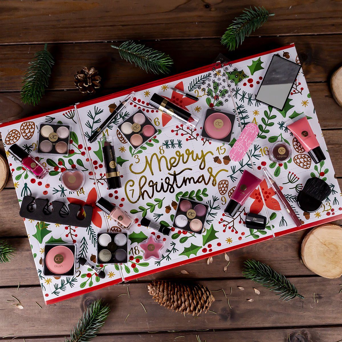 zum Kosmetik Winter, Kalender ACCENTRA Adventskalender Türchen Adventskalender mit aufklappen 24 mit Hello