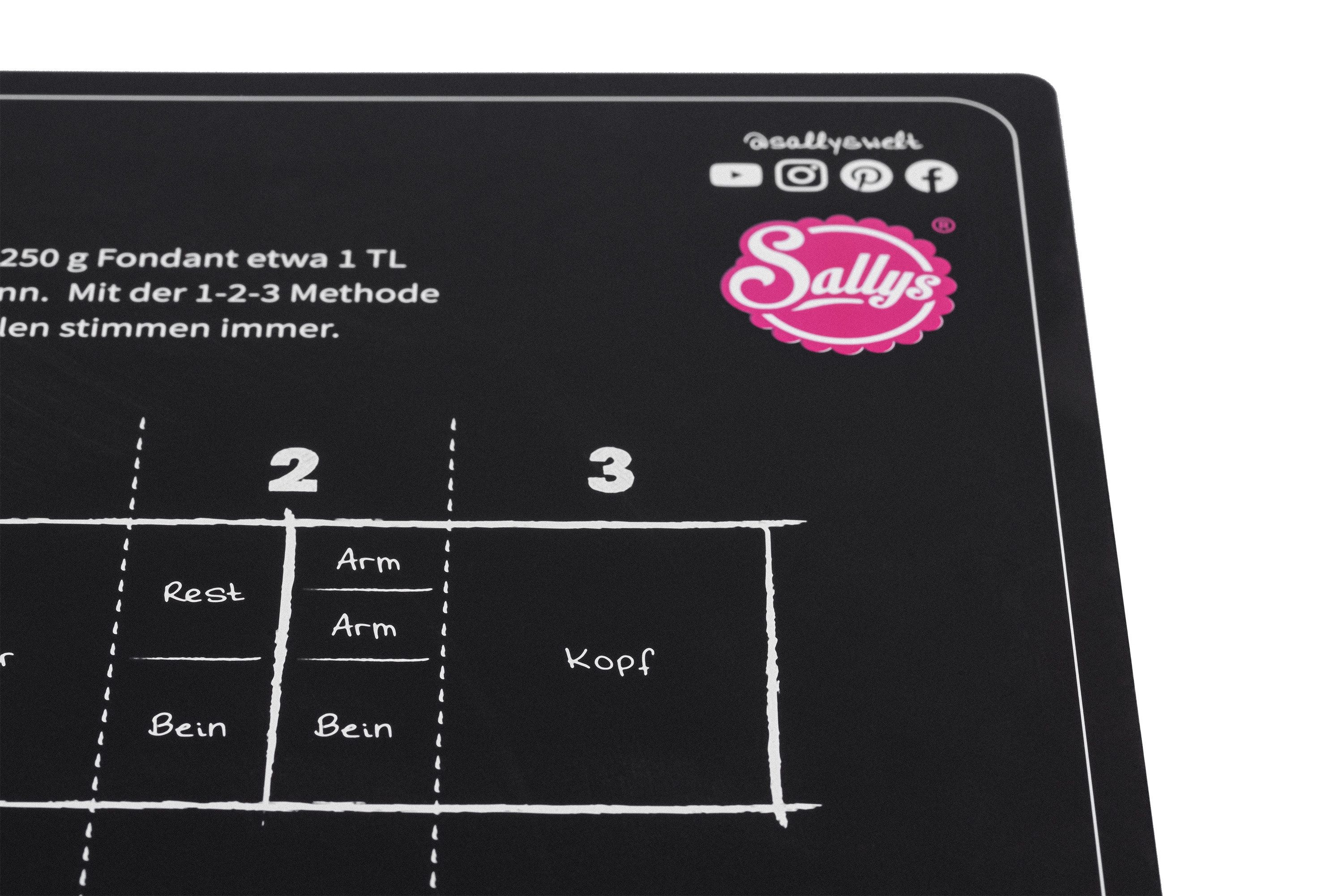 Sallys Ausrollmatte - Schneidematte, Unterlage beim Schneiden, Kneten und Modellieren
