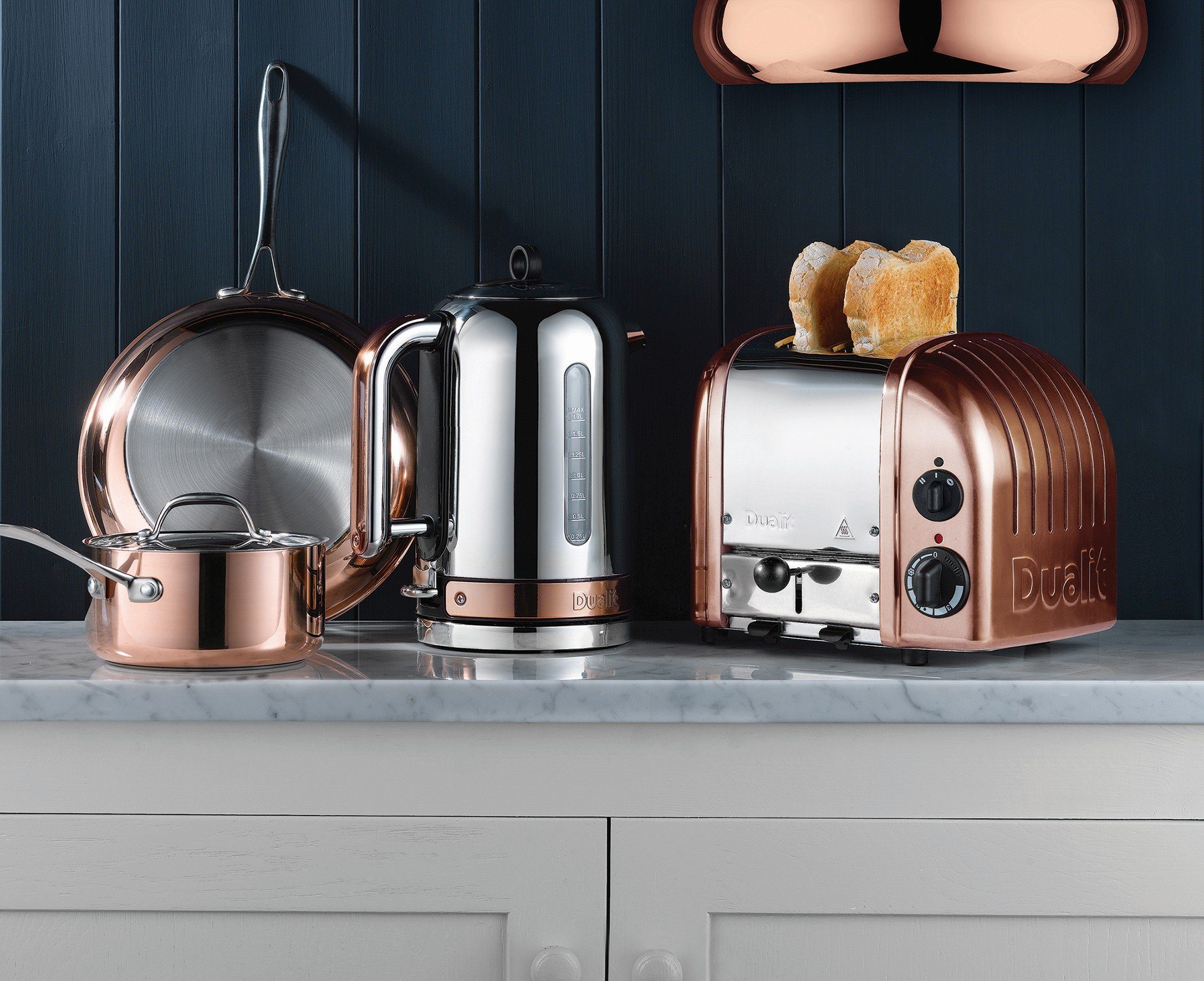 Dualit Toaster Dualit Paket 3, 2er Toaster mit Brötchenaufsatz und 2 Sandwichzangen