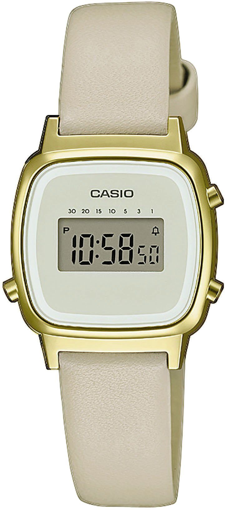 CASIO VINTAGE Chronograph LA670WEFL-9EF, Quarzuhr, Armbanduhr, Damenuhr, digital, Datum, Stoppfunktion