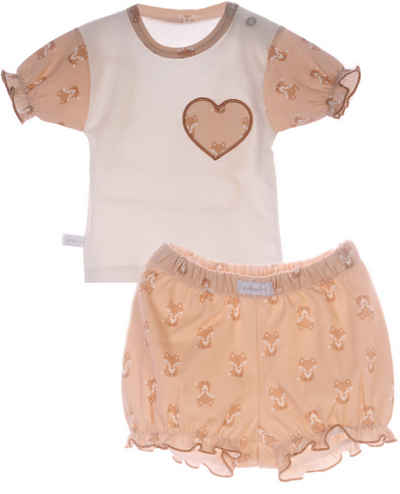 La Bortini Shirt & Shorts Baby Anzug Sommer Set 2Tlg Shirt und kurze Hose aus reiner Baumwolle, 44 50 56 62 68 74 80 86 92 98