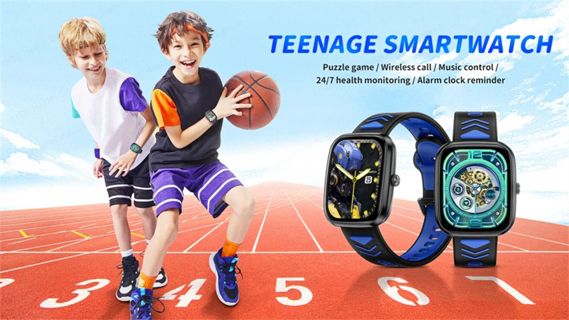 Nagham Ghazal Aswad Smartwatch Bluetooth Anruf Sport Schlaf Überwachung 1,52 Zoll Wecker Smartwatch (1.52 Zoll)