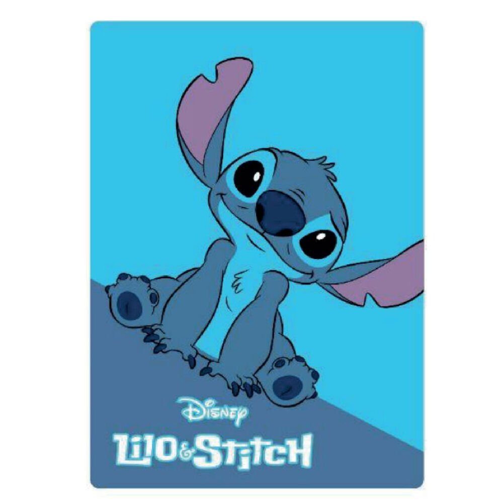Kinderdecke Disney Stitch Polardecke Blau, Disney