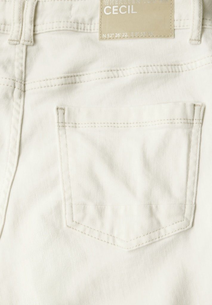 CECIL Bequeme Jeans Cecil / Da.Jeans / Style Neele STRAIGHT Ecru günstig online kaufen