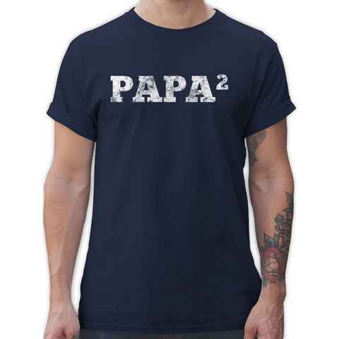 Shirtracer T-Shirt 2-Fach Papa Vatertag Geschenk für Papa