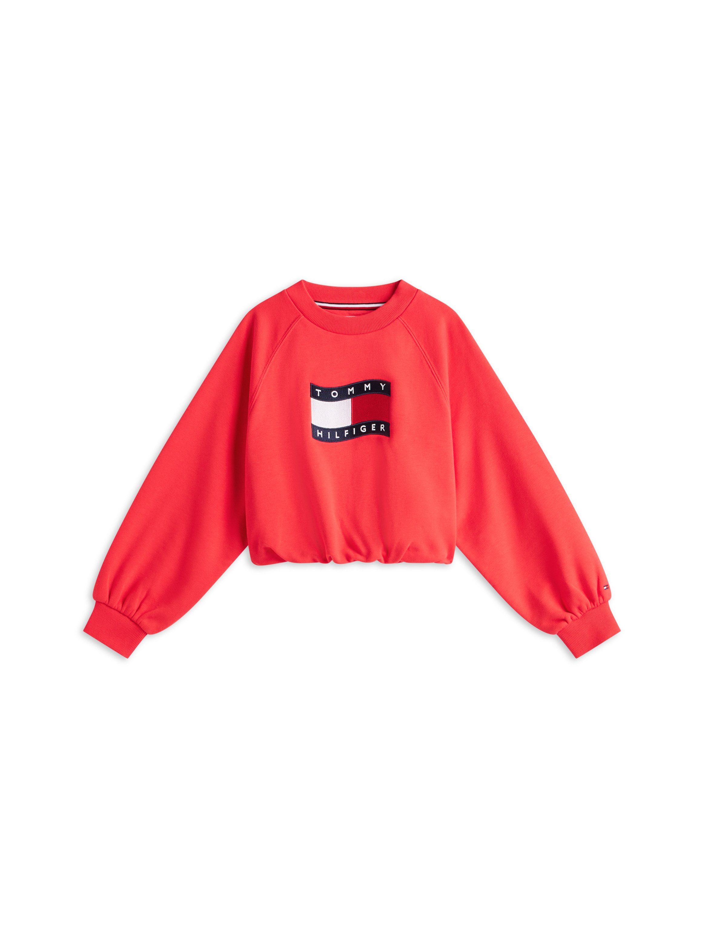 Tommy Hilfiger Sweatshirt TOMMY WAVE FLAG CREWNECK Kinder bis 16 Jahre, verdeckter Saum, relaxed fit – Bild 5 von 5