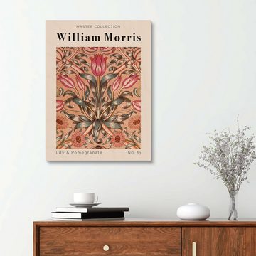 Posterlounge Holzbild William Morris, Lily & Pomegranate No. 83, Schlafzimmer Orientalisches Flair Malerei