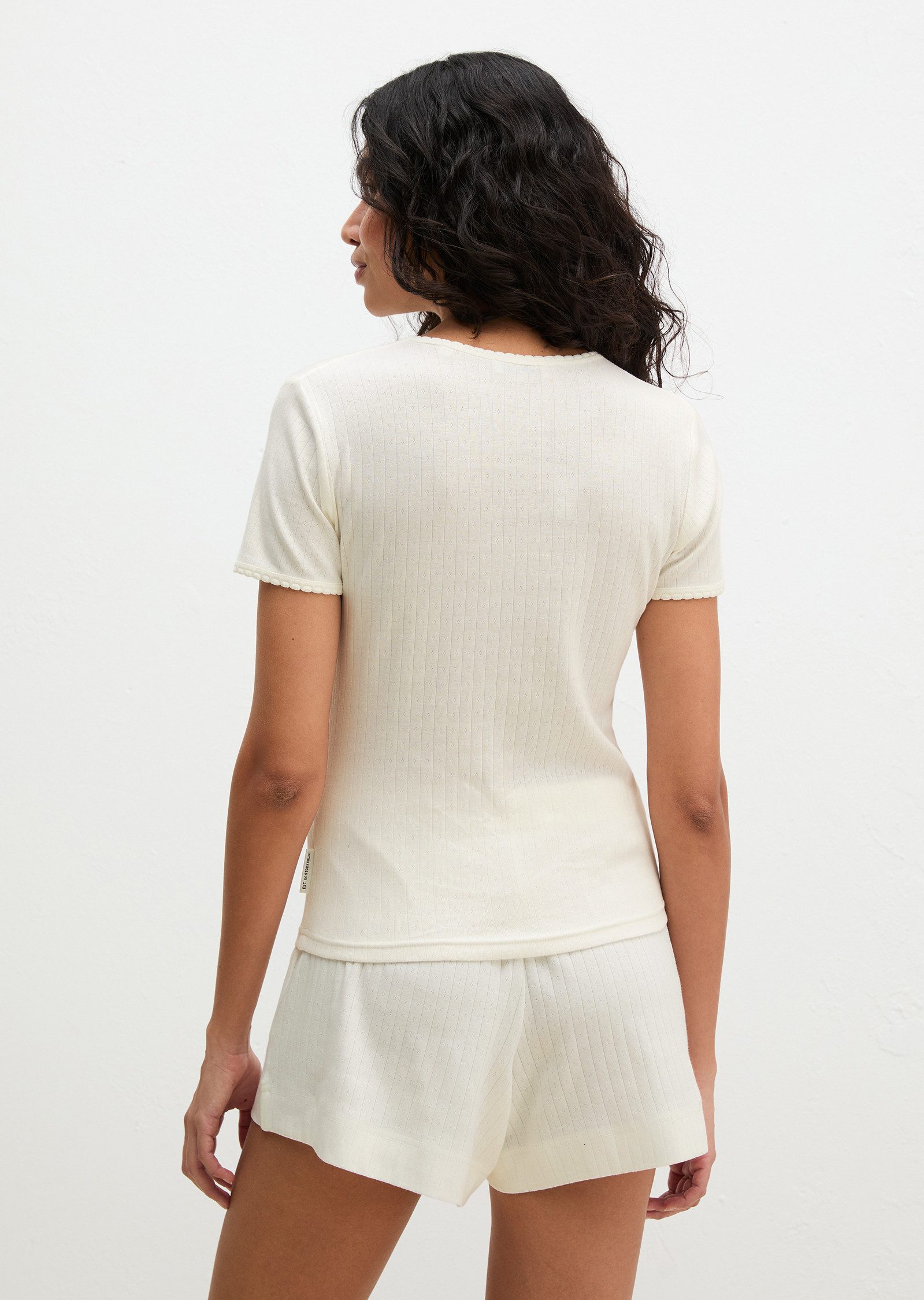 Marc O'Polo Kurzarmshirt Mix N Match Airy Cotton Rib mit Rundhalsausschnitt – Bild 3 von 4