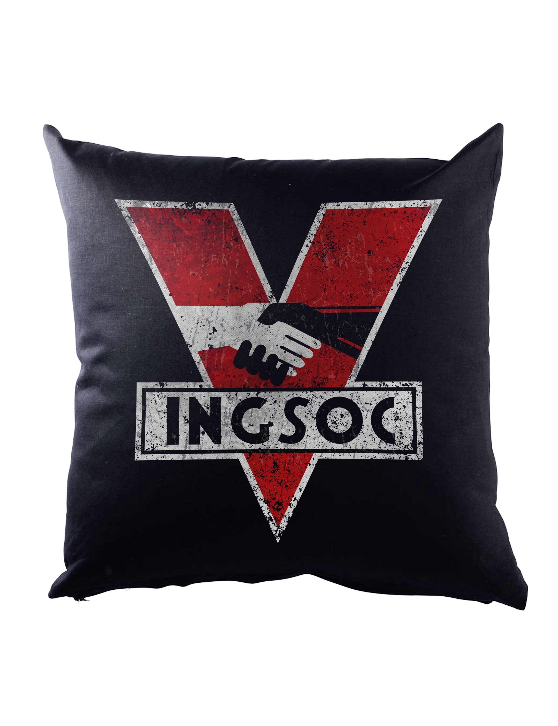 Urban Backwoods Dekokissen 1984 Logo Vintage Ingsoc Dekokissen Big Oceania Brother George Orwell, Buch Book Novel SciFi