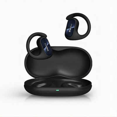 1More Fit SE S30 Open Ear Kopfhörer Sport-Kopfhörer (5.3 Bluetooth Kabellose Headphones mit 4 mikrofon, Earbuds mit Ohrbügeln, 30 Std., Spielzeit, ENC Anruf Noise Cancelling, IPX5, Ohrhörer für Büroarbeit/Sports, Vier Mikrofone für intelligente Anrufgeräuschunterdrückung)