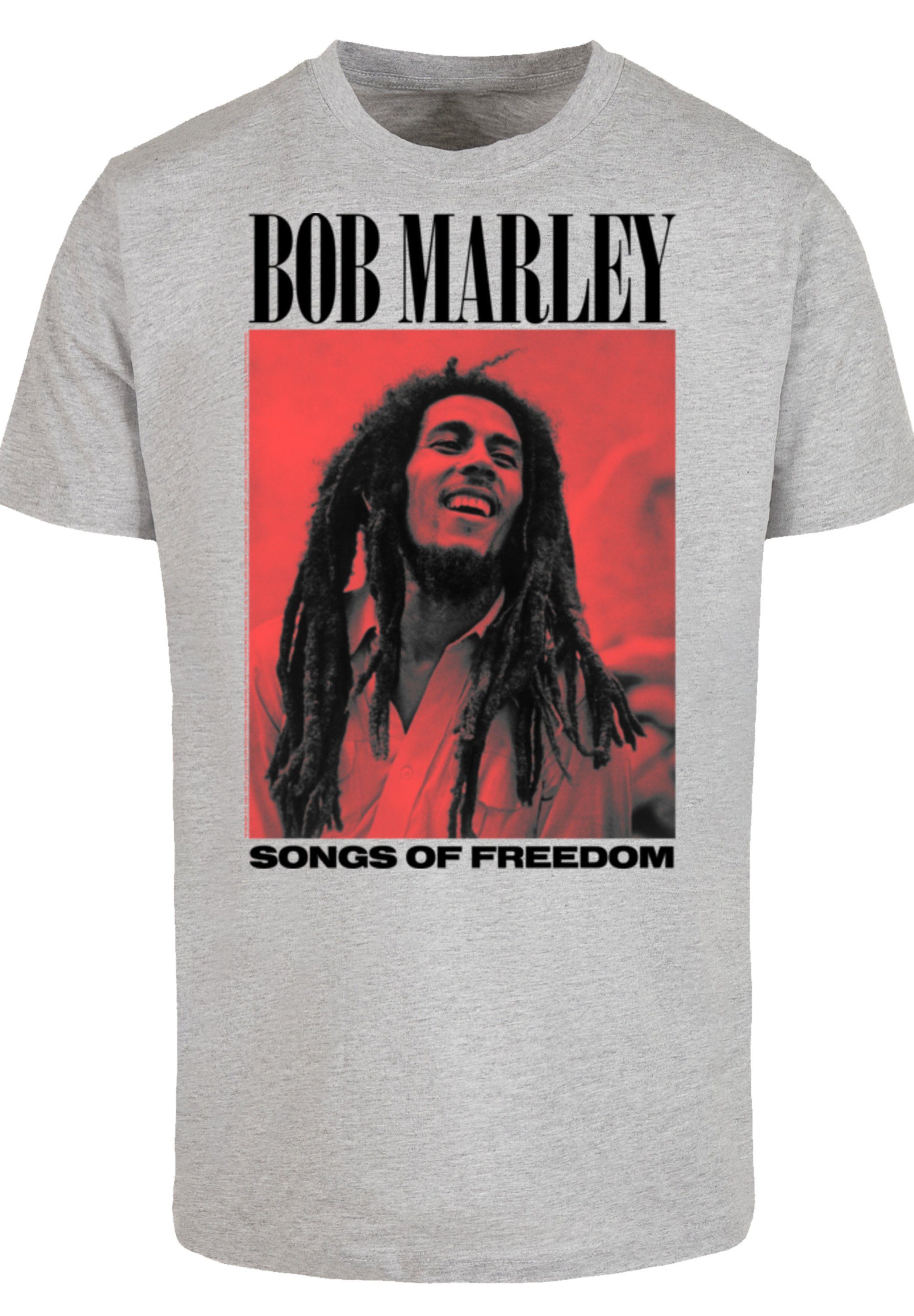 Off Bob T-Shirt Marley F4NT4STIC grey By Rock Freedom Premium Reggae Musik, heather Of Qualität, Music Songs