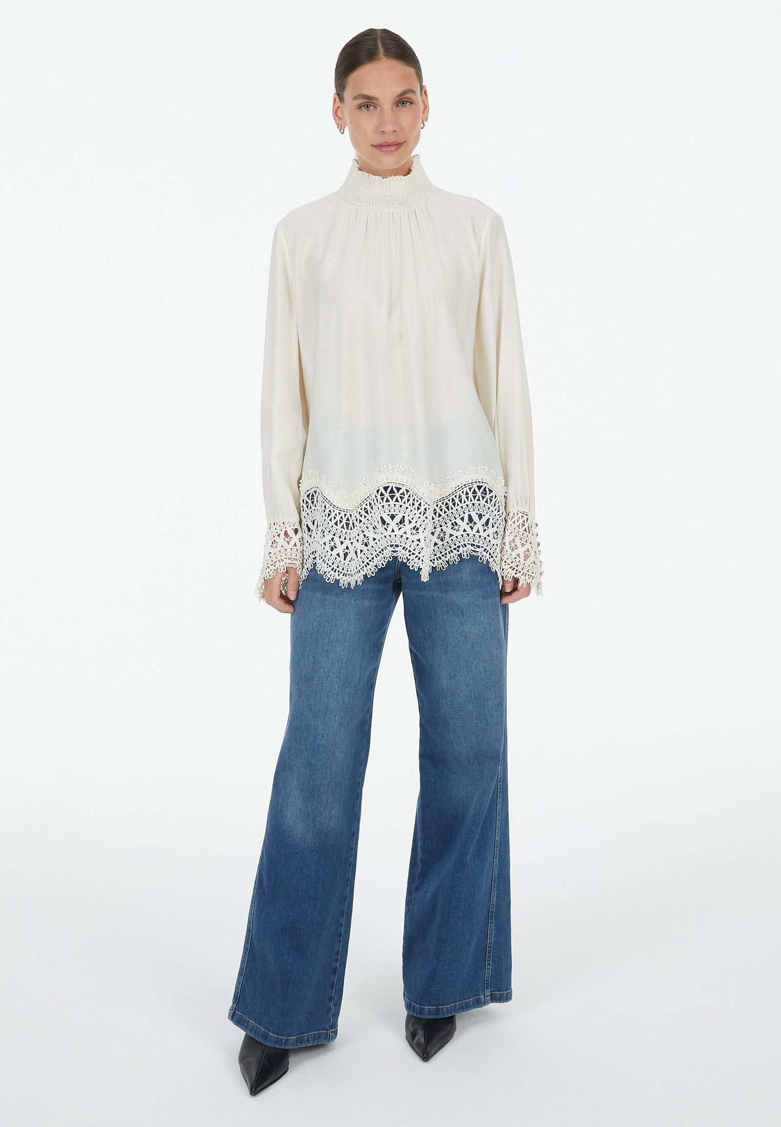 MARC AUREL Langarmbluse aus lässigem Viskose-Mix günstig online kaufen