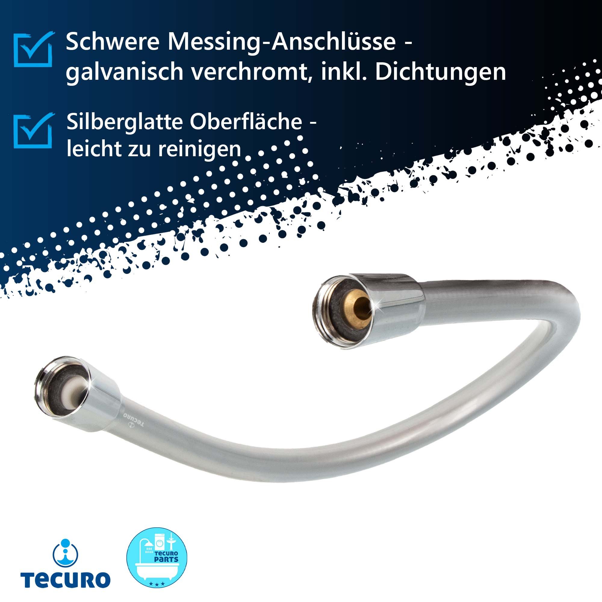 tecuro Brauseschlauch PREMIUM Brauseschlauch silberglatt - verdrehsicher – Bild 4 von 5