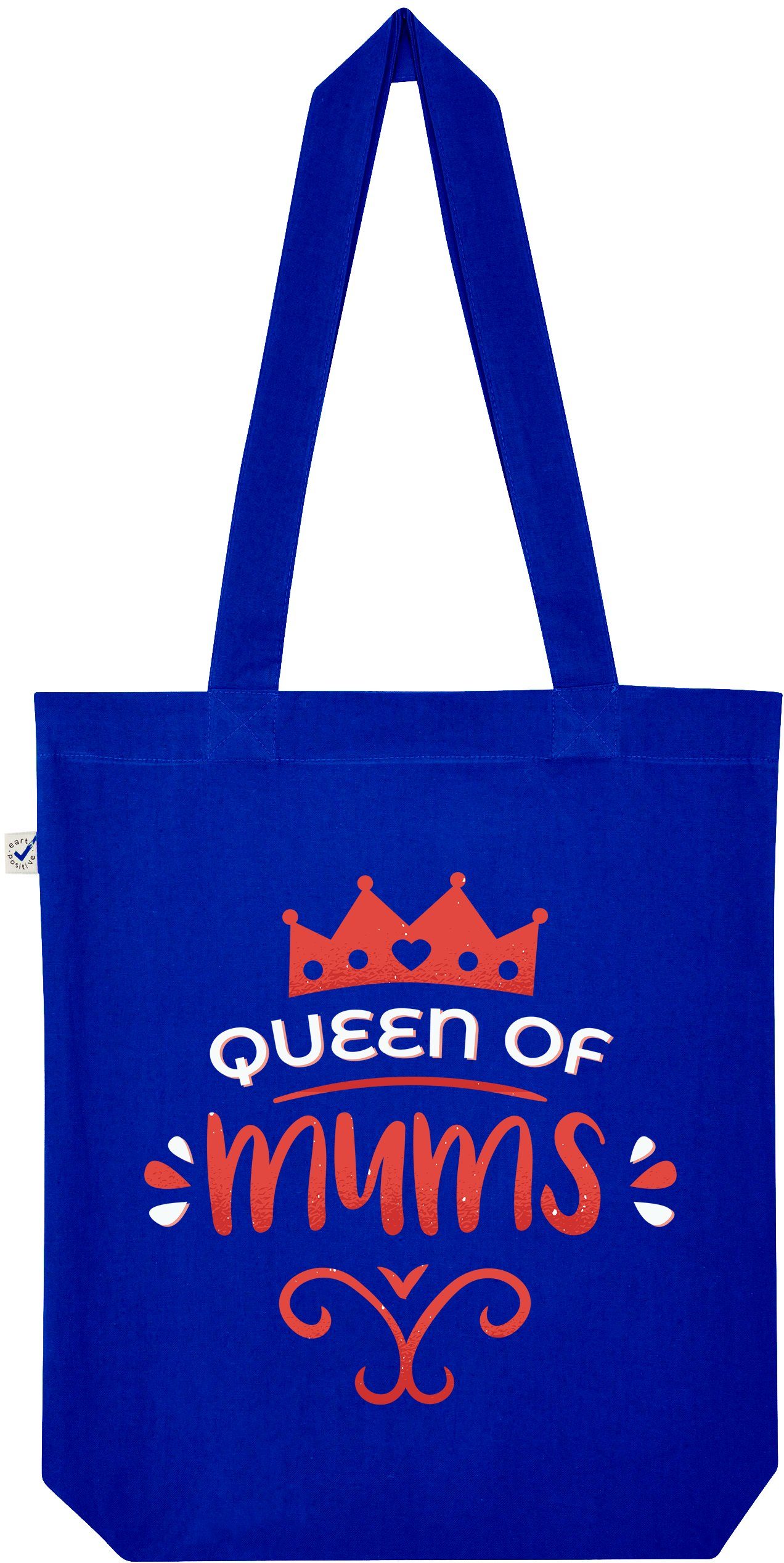 Tragetasche "Queen Of Mums" Jutebeutel Tasche Lange Henkel