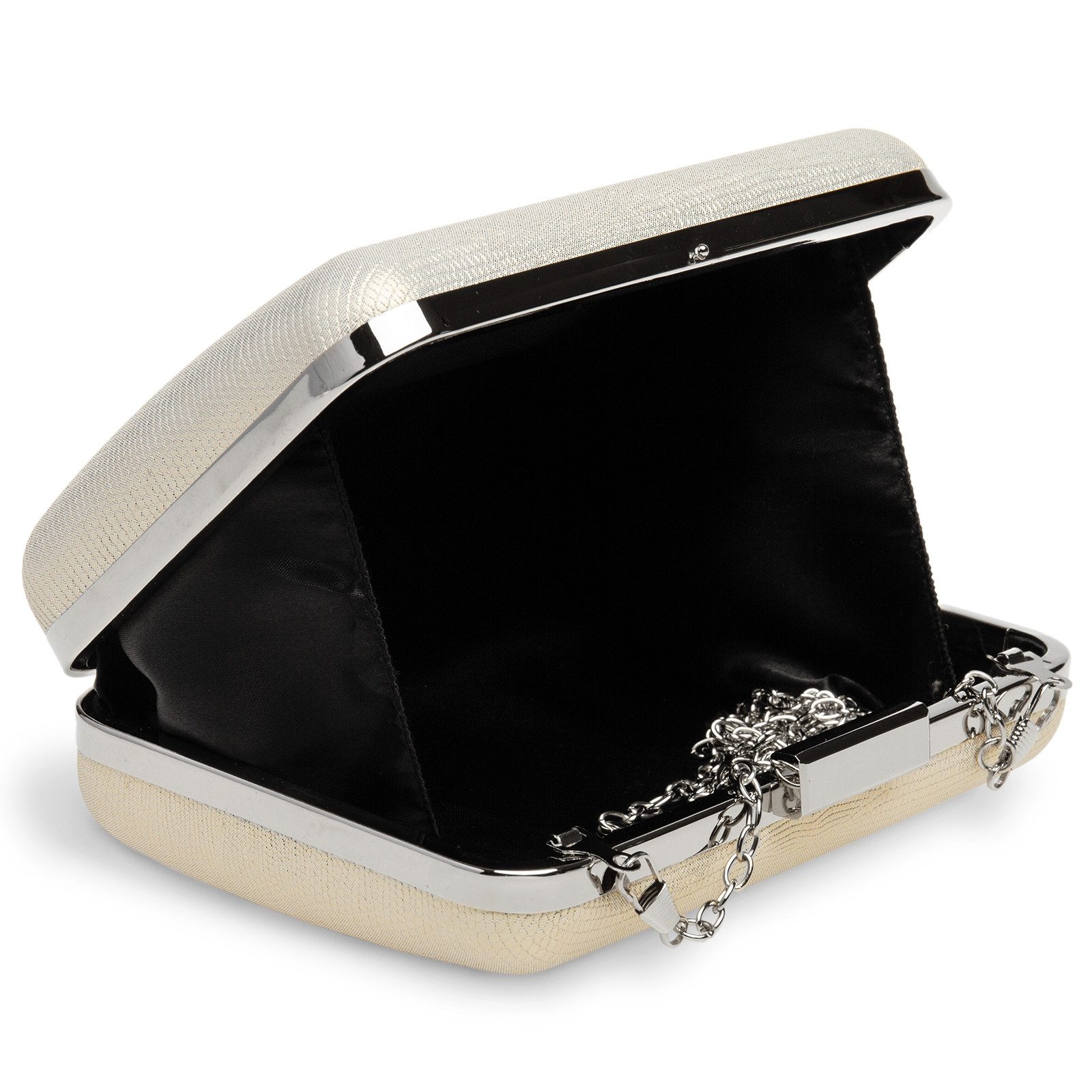 Caspar Clutch TA529 elegante Damen Snake Skin Box Clutch Abendtasche
