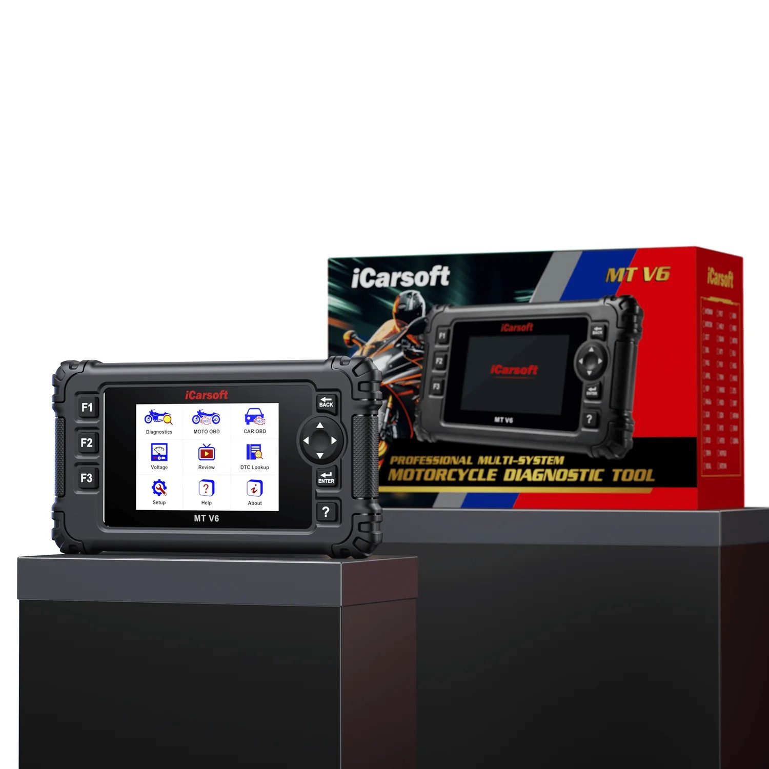 iCarsoft OBD2-Diagnosegerät MT V6 für Yamaha Motorräder OBD Scanner inkl. Adapter +Updates – Bild 4 von 5