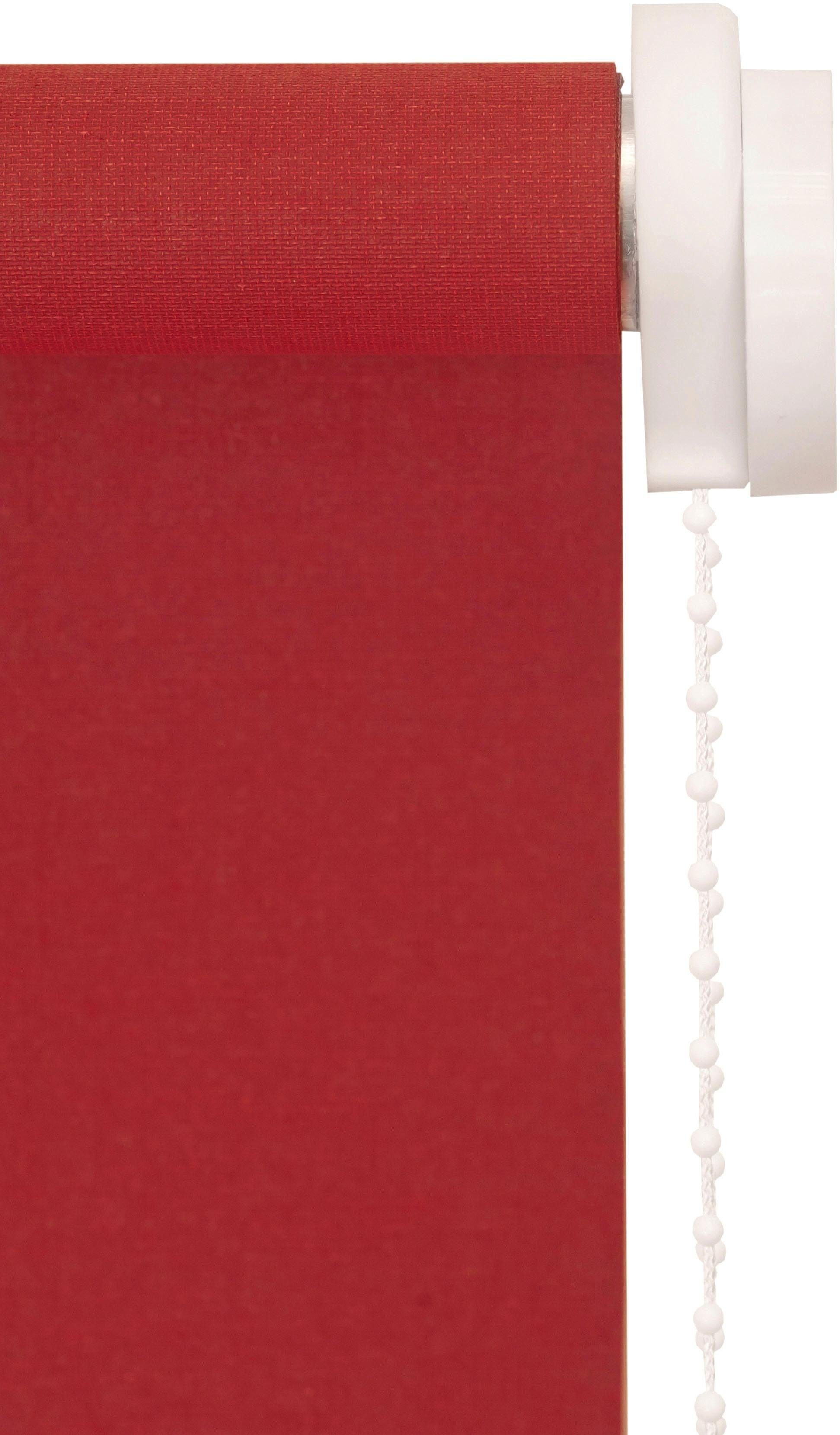 Seitenzugrollo One size Style uni sunlines, freihängend, Germany rot verschraubt, in Made Verdunkelung, verdunkelnd