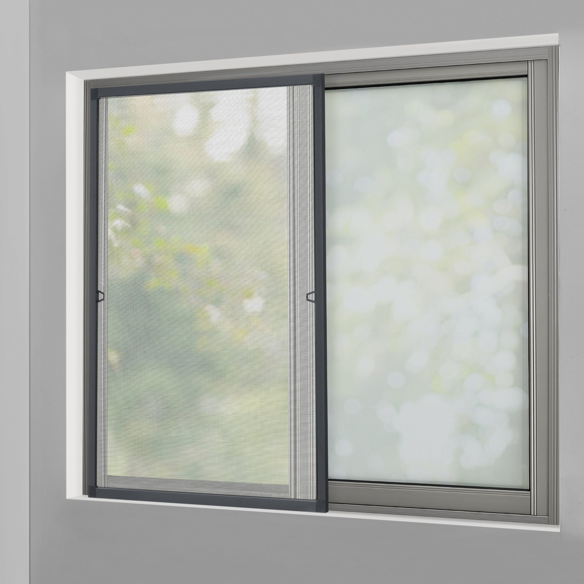 tesa Fliegengitter für Fenster Standard 1,5m x 1,8m leichter Sichtschutz weiß