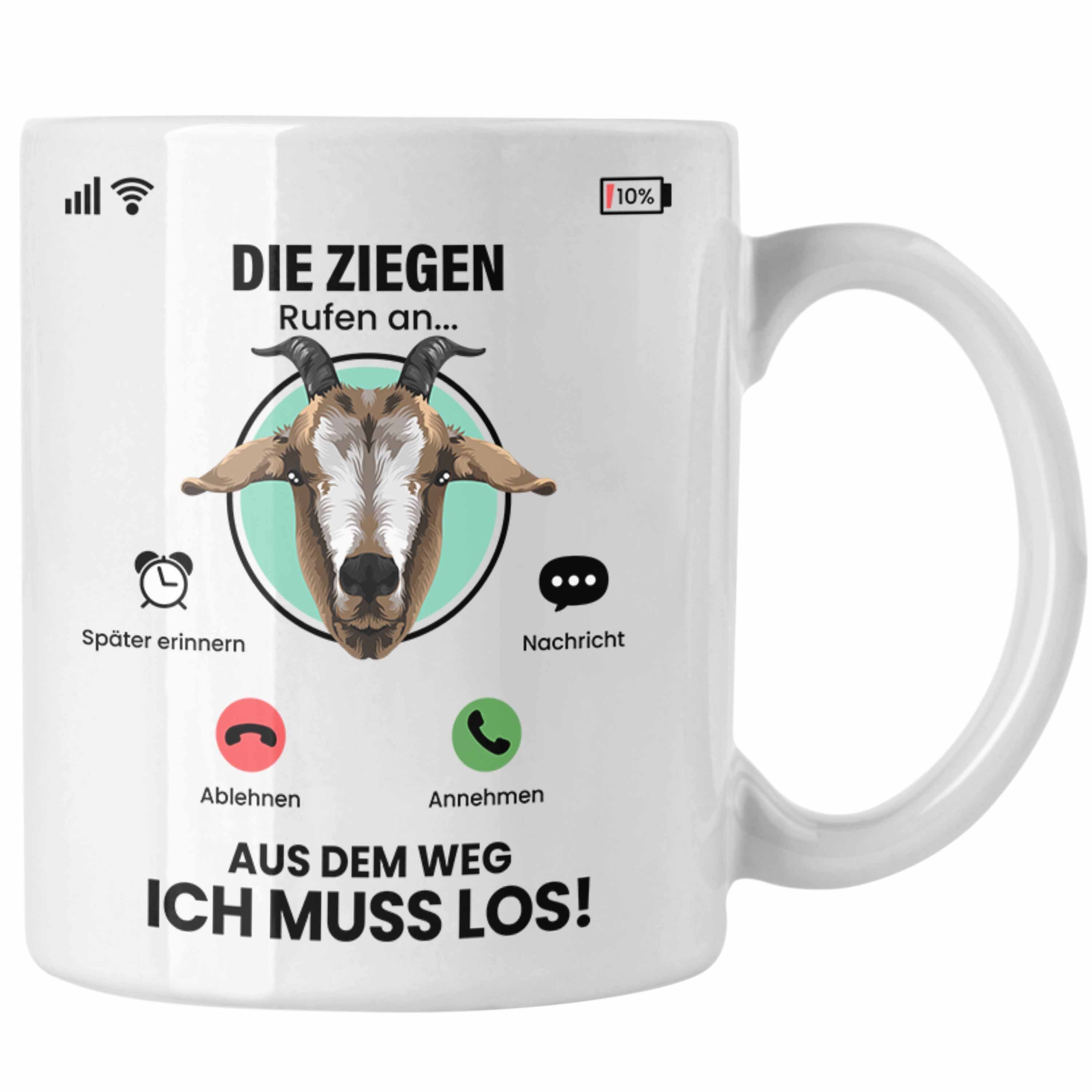 Geschen Ziegen Trendation Weiss Geschenk für Ziegen Tasse Rufen Besitzer Tasse An Züchter Die