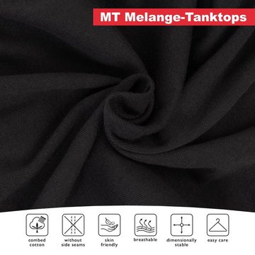 MT Unterhemd Herren Melange Tank-Top (5er Pack) Baumwoll Unterhemden