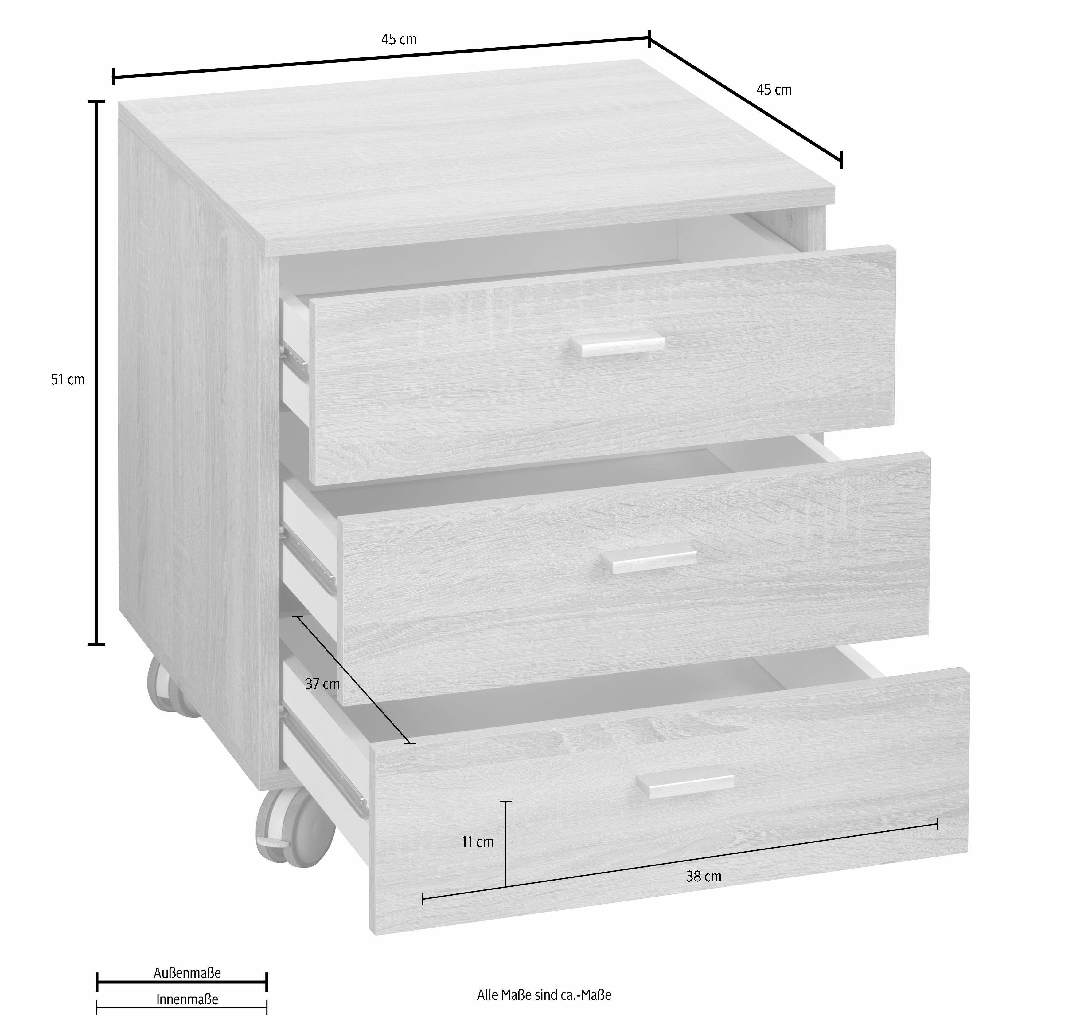 Rollcontainer Mio Mäusbacher eichefarben