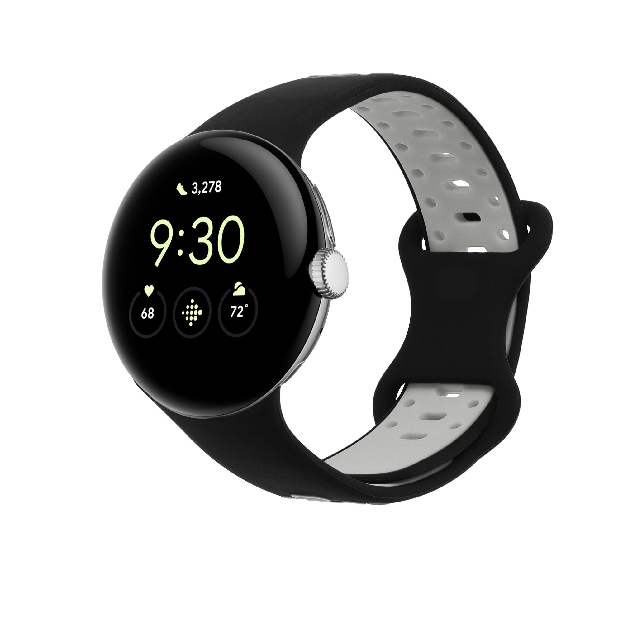 Huawei GT4 Smartwatch, Edelstahlgehäuse und grünes gewebtes Band
