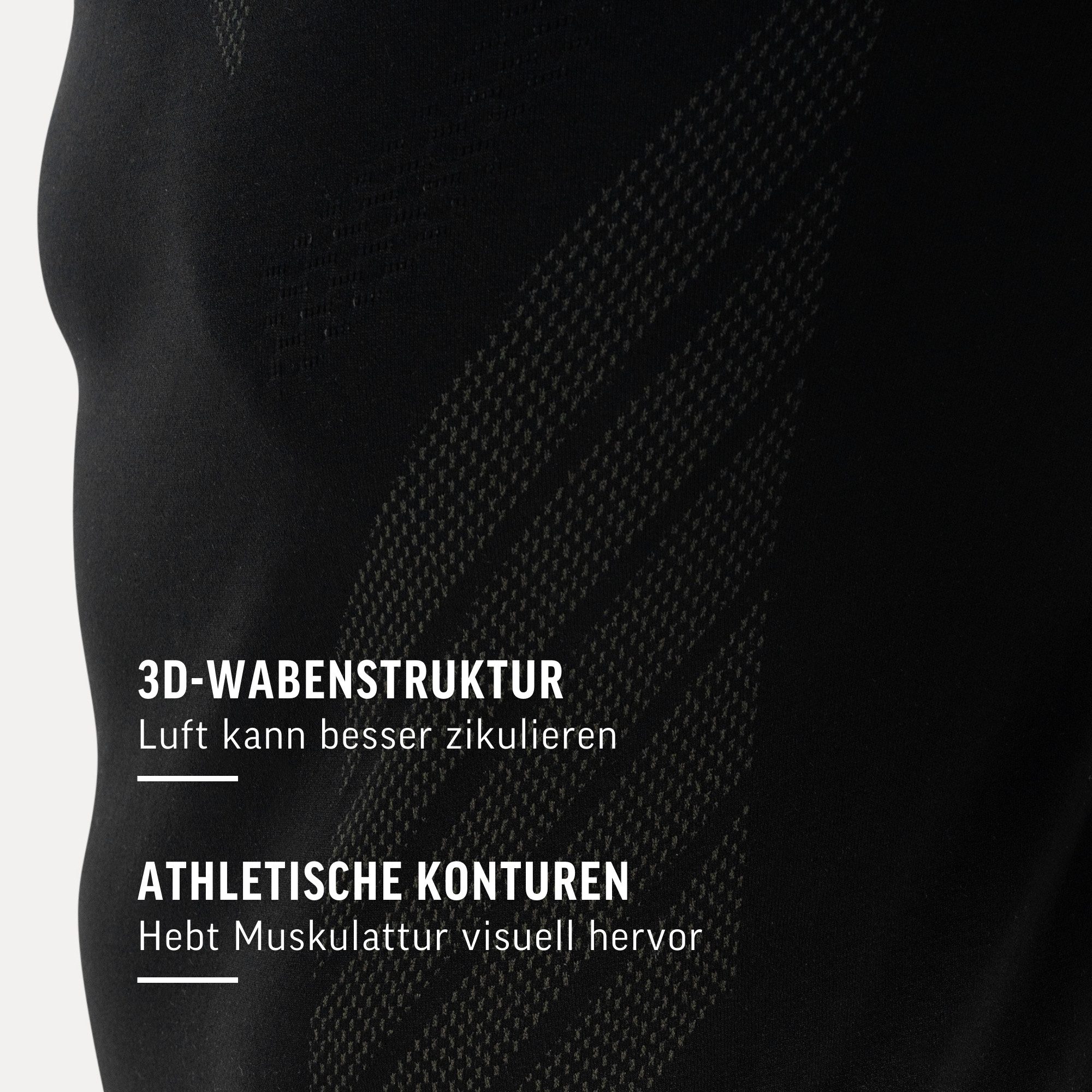 T-Shirt Carnos, Compression Shirt Herren, Gymshirt, Seamless, Training