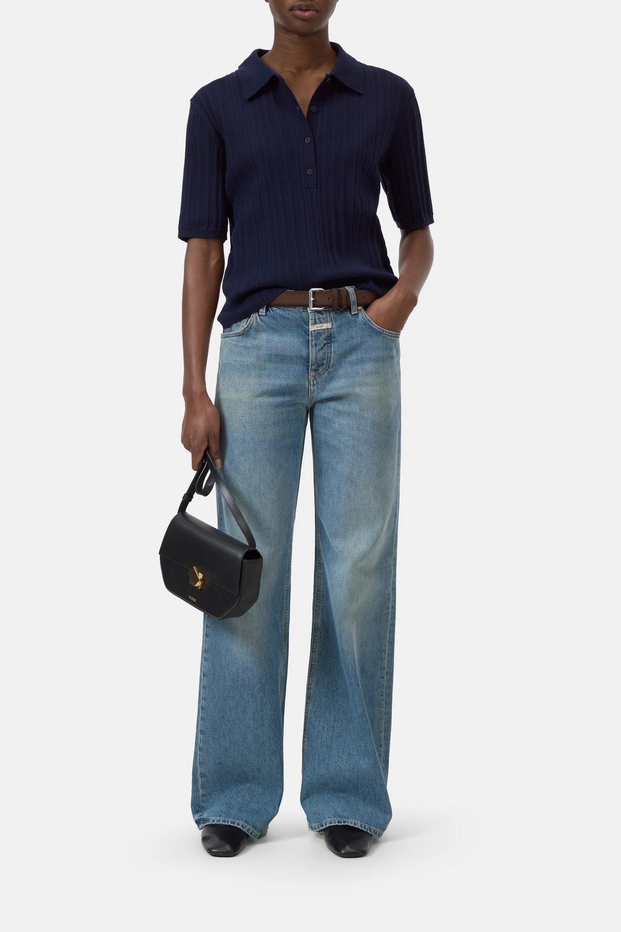 CLOSED Strickpullover Short sleeve polo