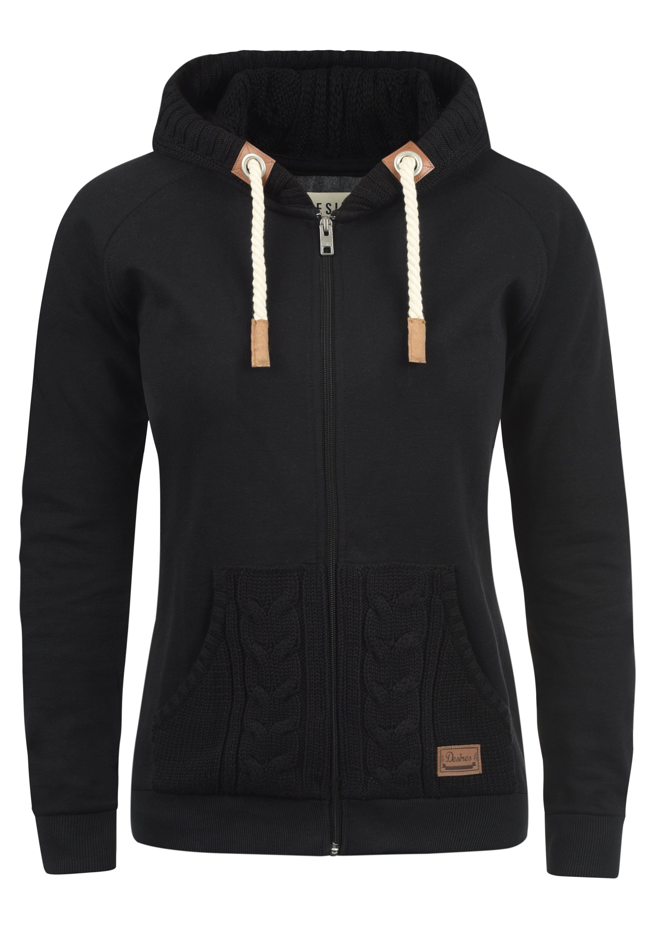 DESIRES Kapuzensweatjacke Matilda Sweatshirtjacke mit Fleece-Innenseite