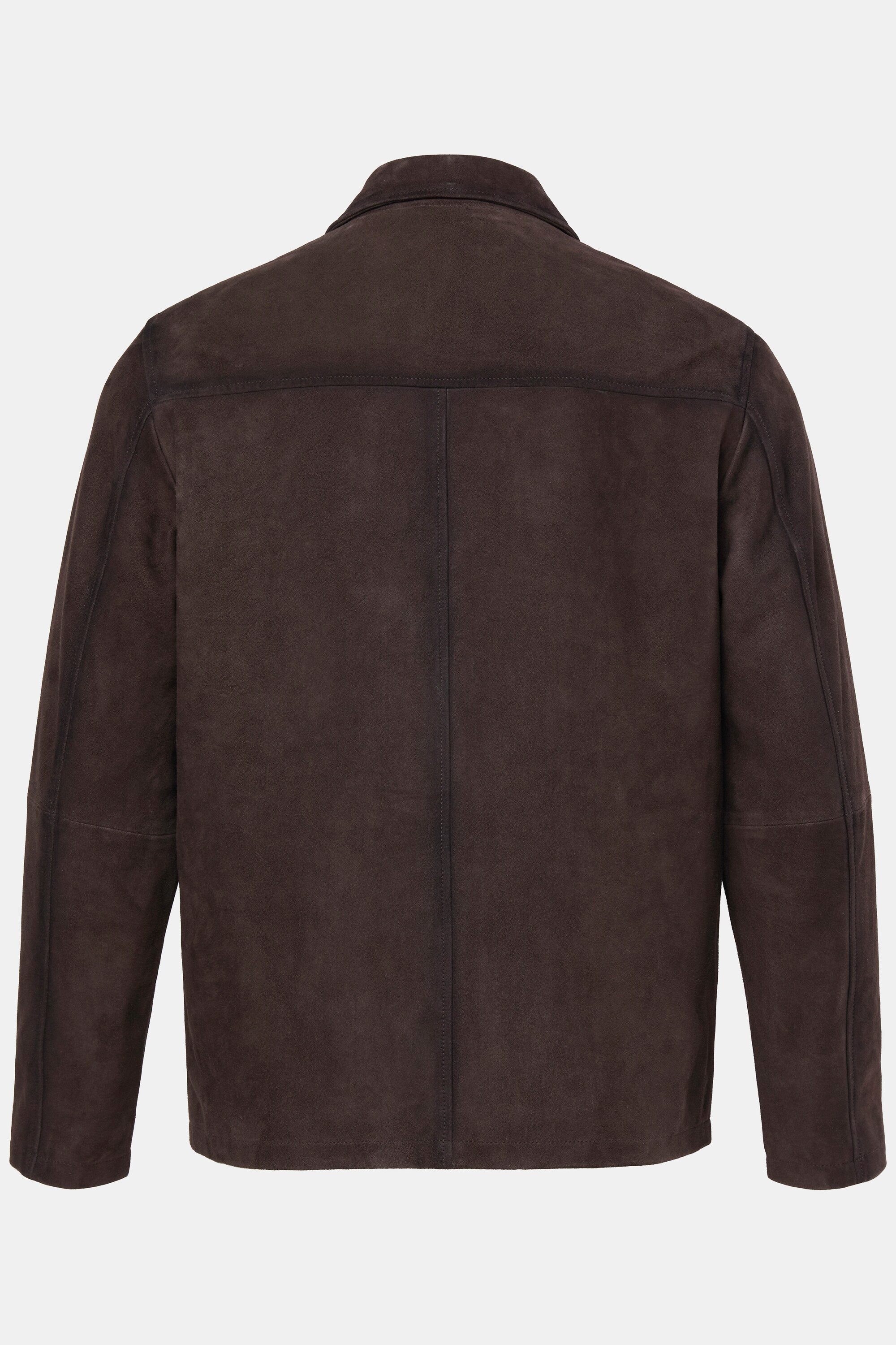 JP1880 Lederjacke Lederjacke Leder Ziegenvelours Hemdkragen – Bild 4 von 4