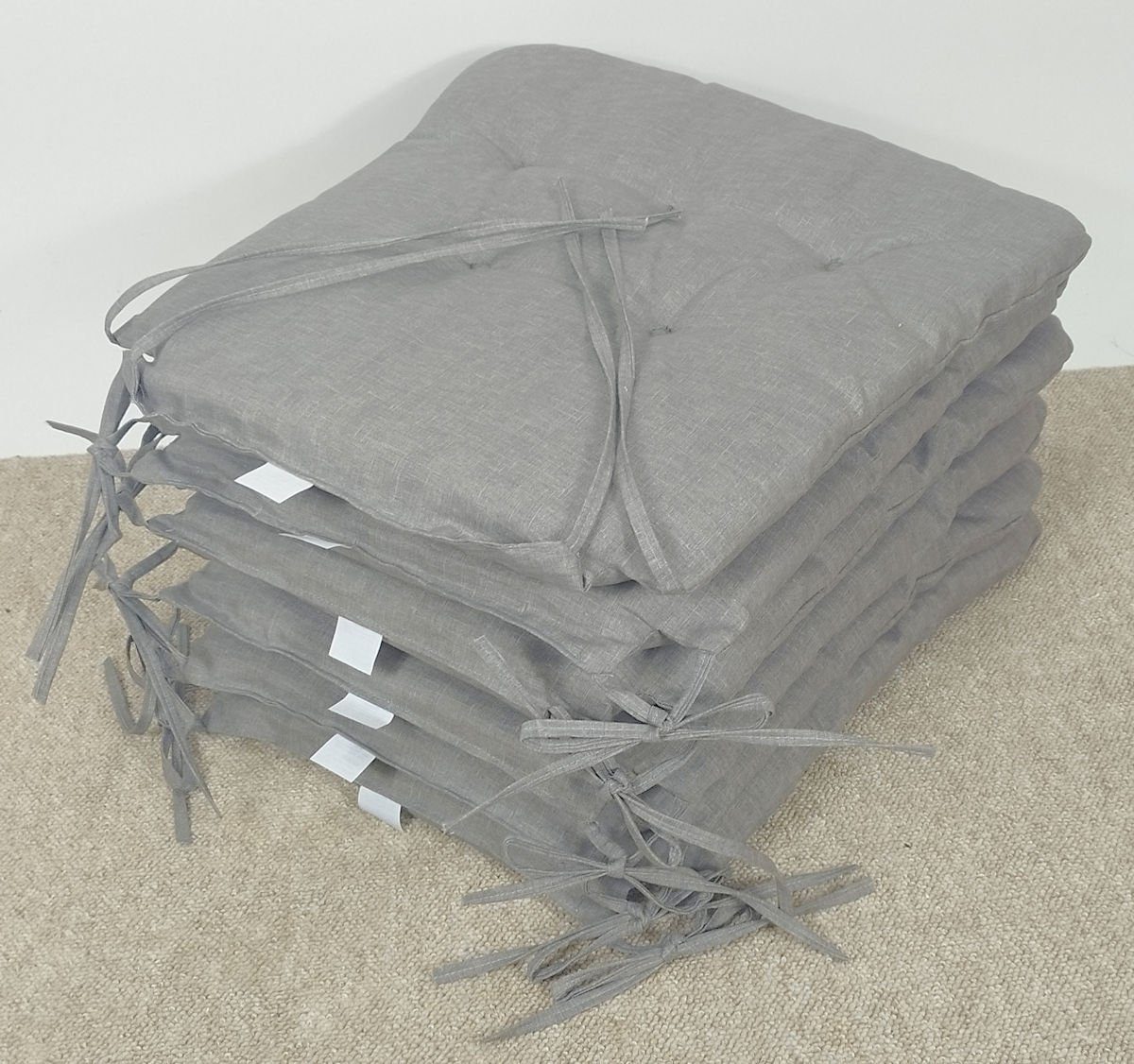 Rattani Stuhlkissen Sitzkissen, Stuhlkissen Marina "trapez" dunkelgrau Set günstig online kaufen