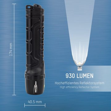 ANSMANN AG LED Taschenlampe LED-Taschenlampe - 10W LED extrem hell, handlich, Staub Wasserdicht