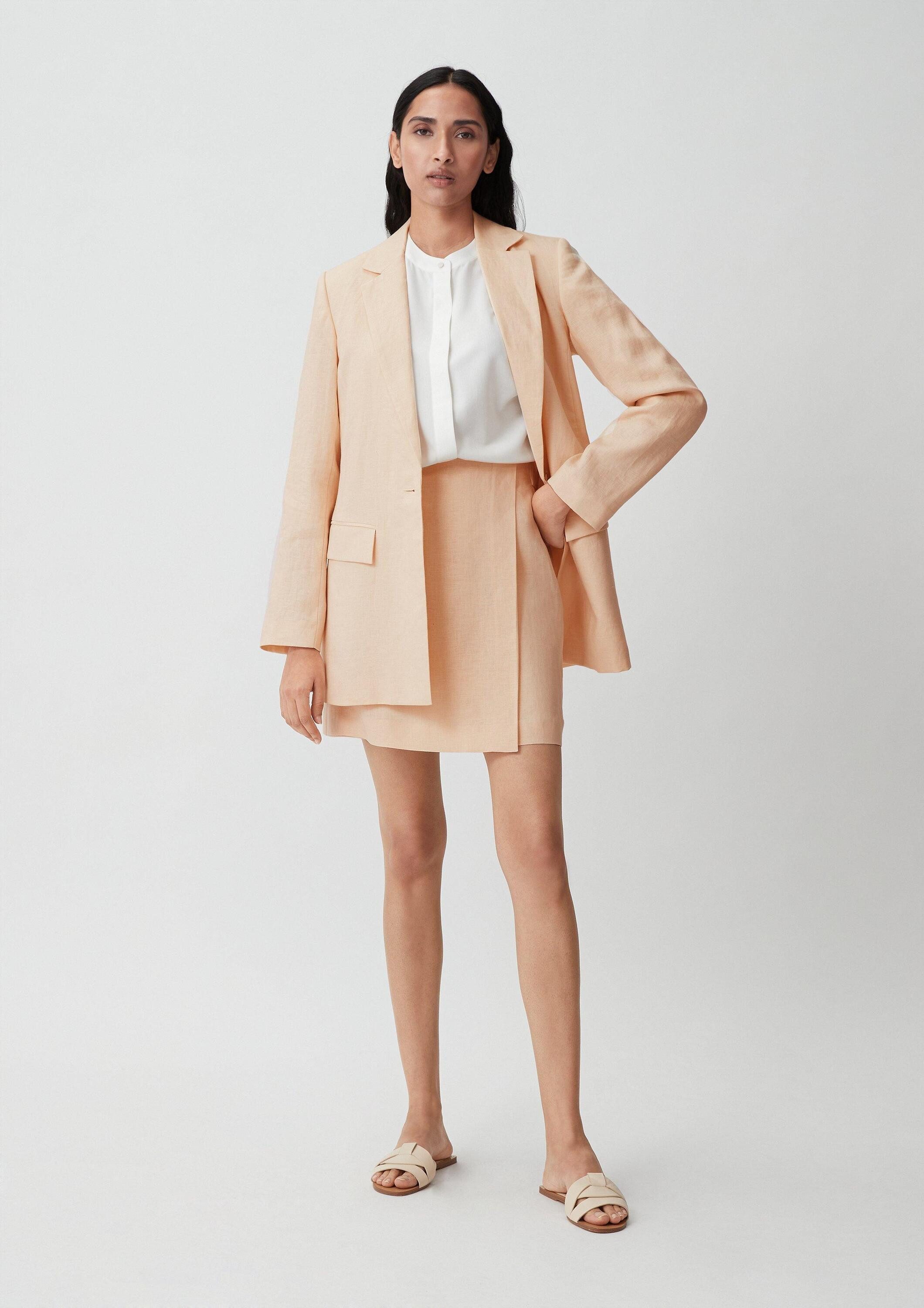 comma Minirock Rock Kurzer Rock aus Leinen