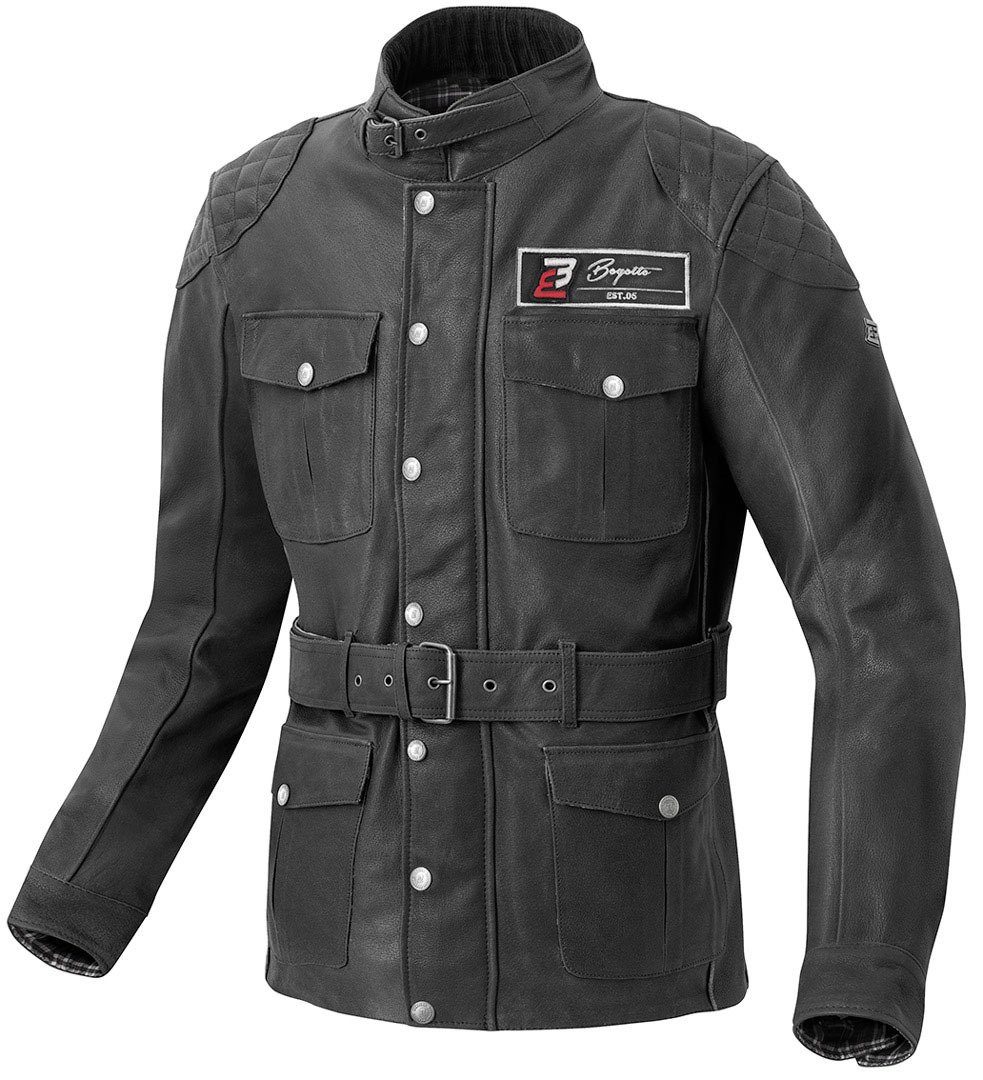 Bogotto Motorradjacke Bristol Motorrad Lederjacke Black