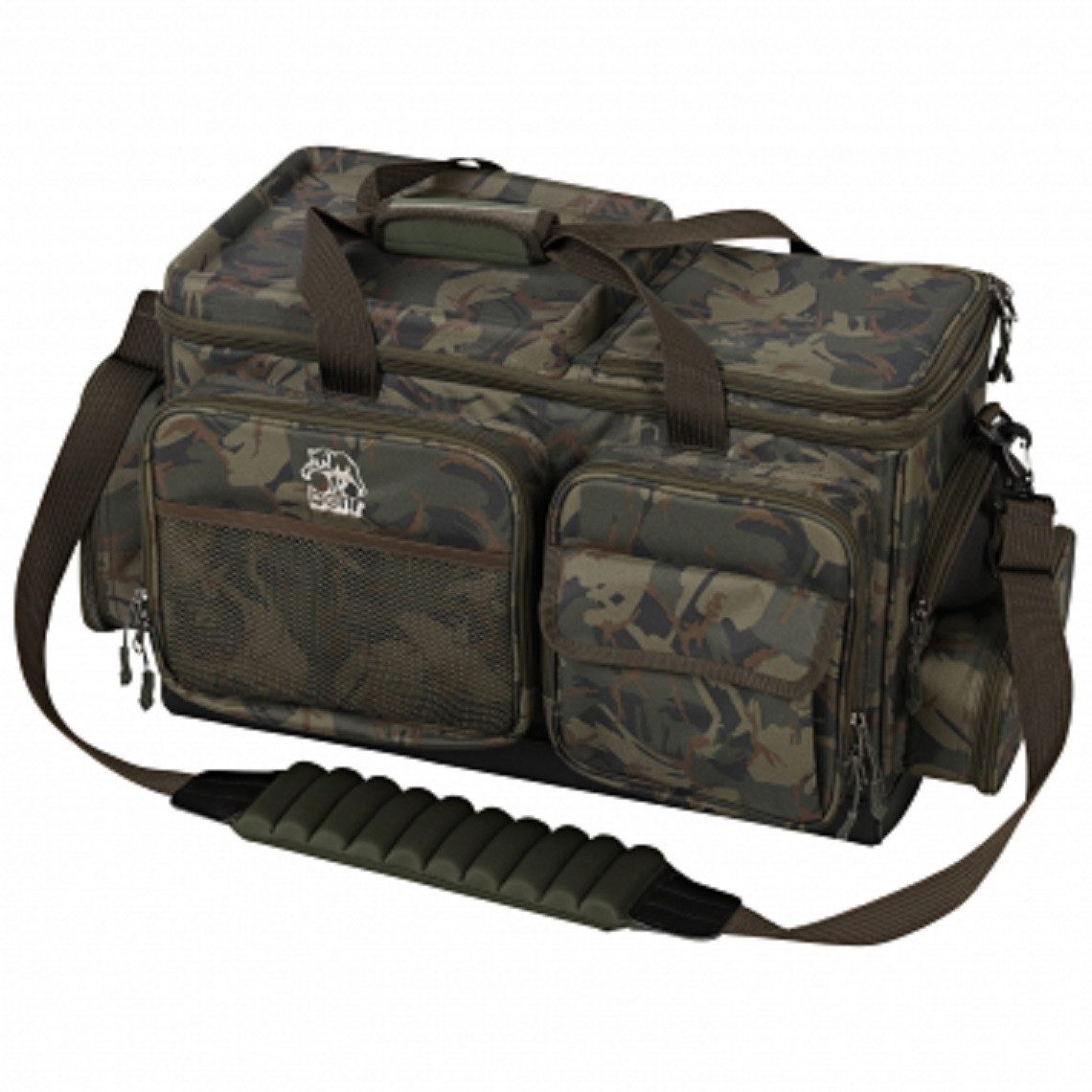 Behr Schultertasche Jumbo-Tasche, Angeltasche groß Camou Design Extrem stark, gepolsterter und abnehmbarer Schultergurt