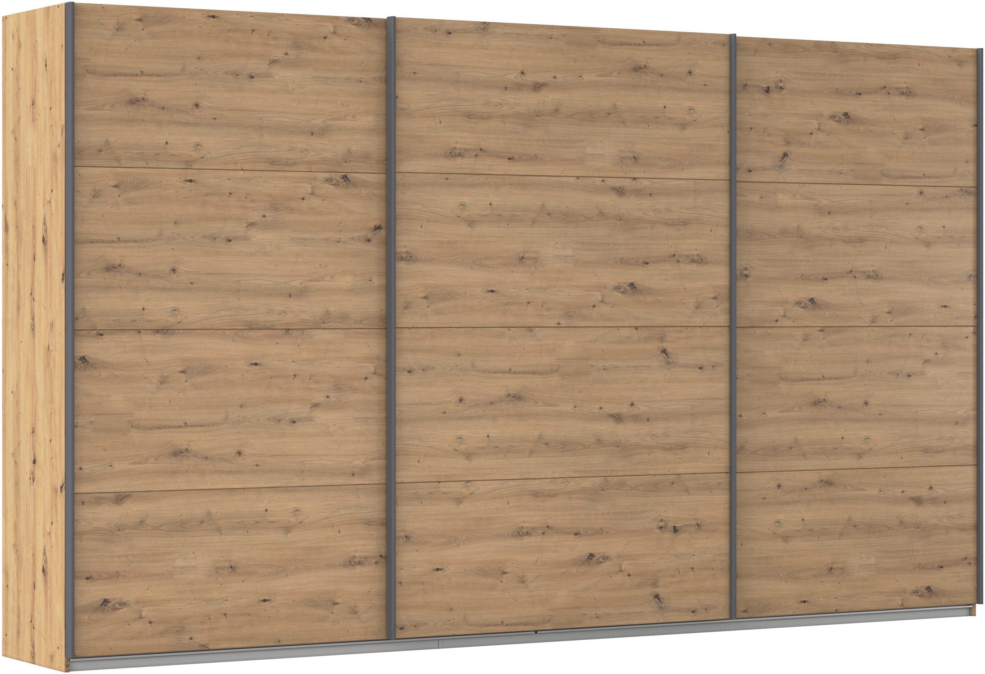 OTTO home Schwebetürenschrank Kleiderschrank Schrank Garderobe AGORDO mit Dekor- oder Hochglanzfront (Breiten 203/271/315/360 cm in drei Griff-Farben - NEU: Farbe SCHWARZ) durchdachte Innenausstattung, in 4 Breiten und 2 Höhen MADE IN GERMANY