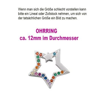 Limana Ohrring und Ketten Set Mädchen Sterne 925 Sterling Silber Ohrstecker mit Kette Anhänger (inkl. Engel Geschenk-Dose), Geschenkidee Kinderschmuck Mädchenschmuck