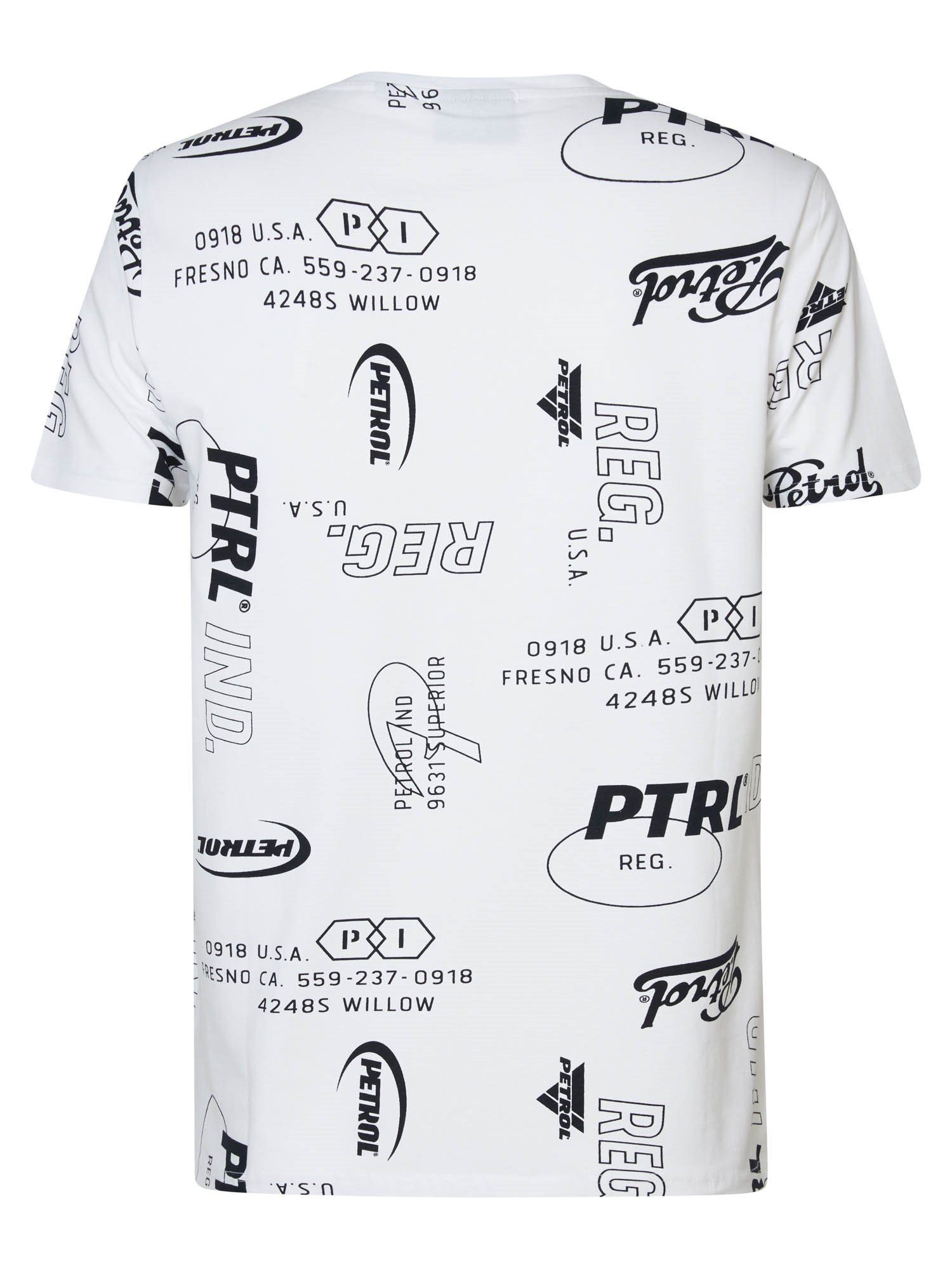 weiß T-Shirt All-Over-Print Industries mit T-Shirt Petrol Kurzarmshirt