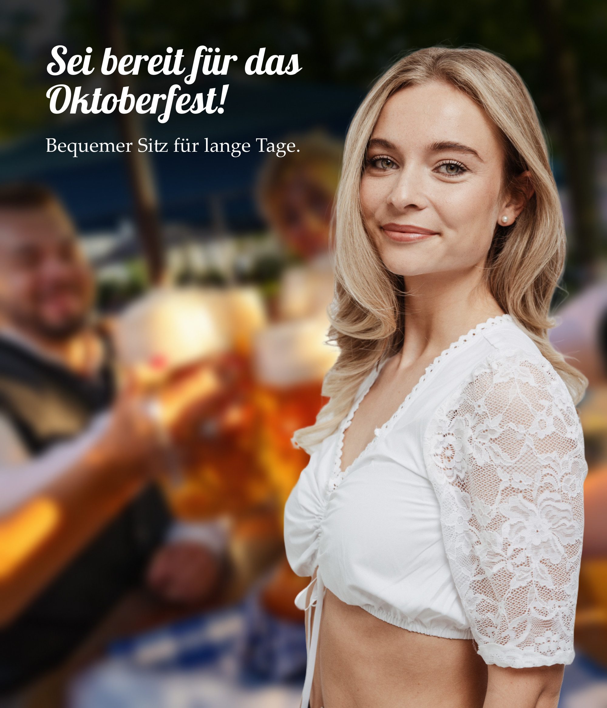 HOFGLANZ Dirndlbluse Dirndlbluse Damen Weiß mit günstig online kaufen